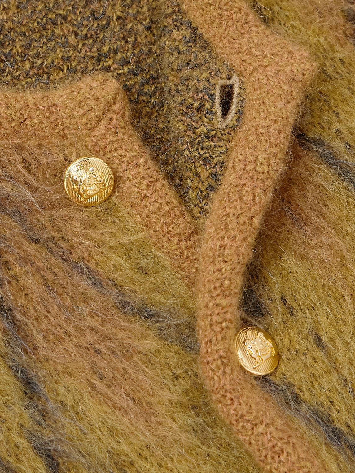 Celine Mohair-blend Cardigan In Animal Print
