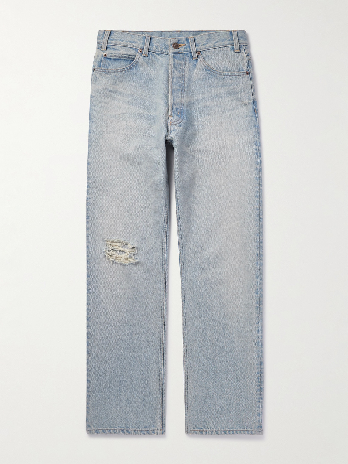 Wesley Straight-Leg Distressed Jeans