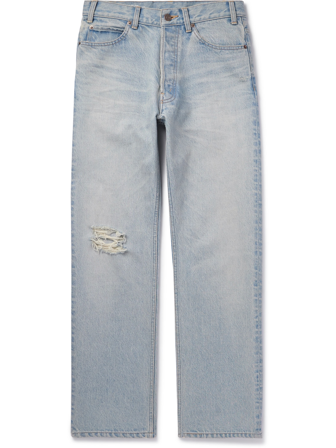 Celine Wesley Straight-leg Distressed Jeans In Blue