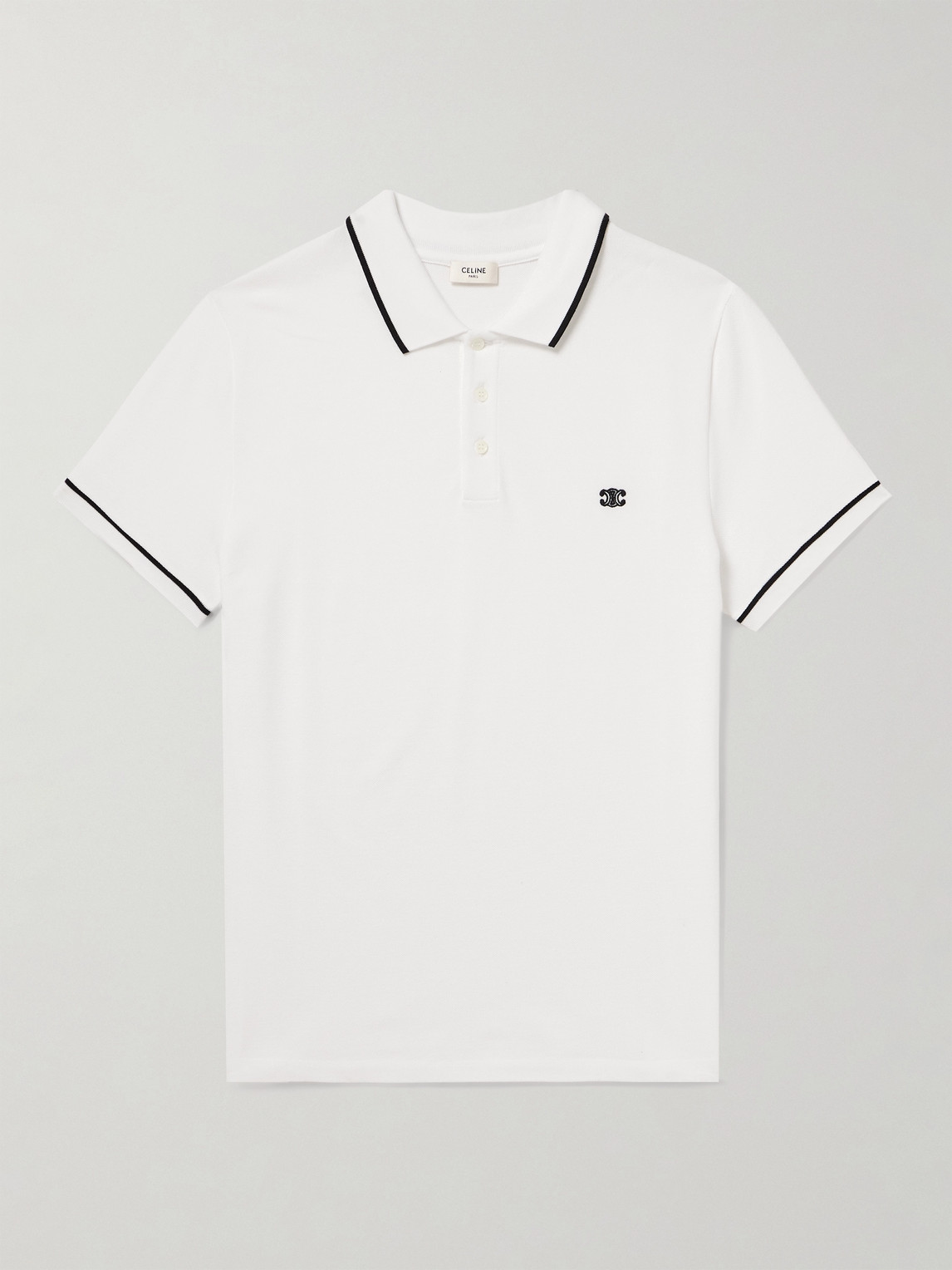 Slim-Fit Logo-Embroidered Cotton-Piqué Polo Shirt