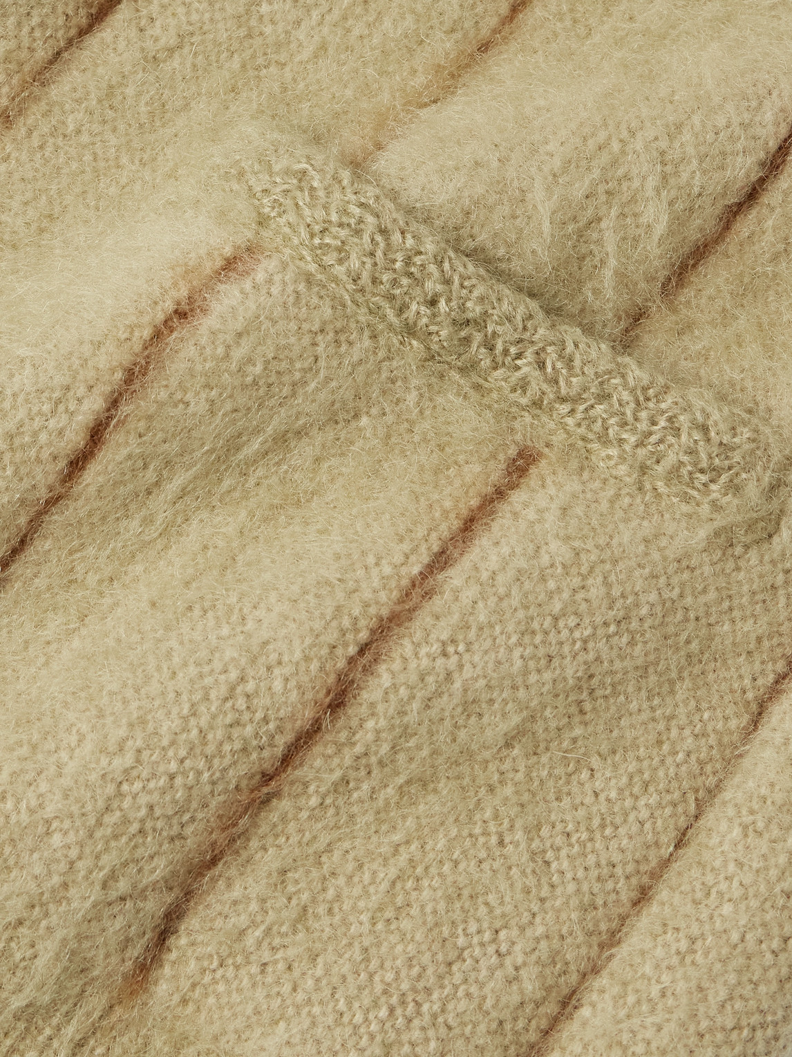 Celine Striped Mohair-blend Cardigan In Brown