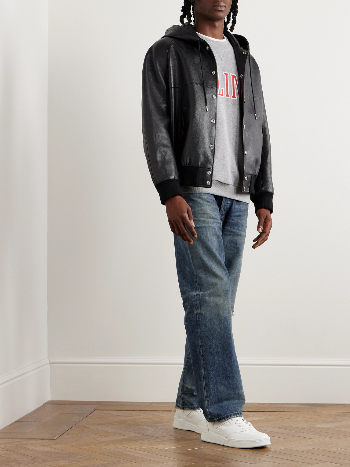 Wesley Distressed Straight-Leg Jeans — 2