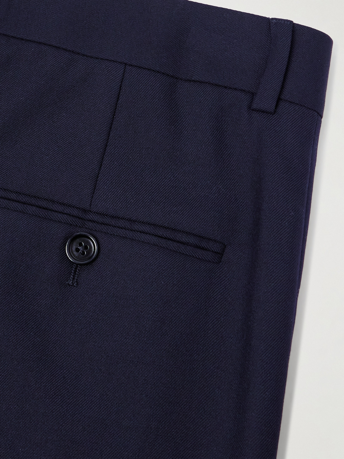 Celine Slim-fit Cotton-gabardine Trousers In Blue