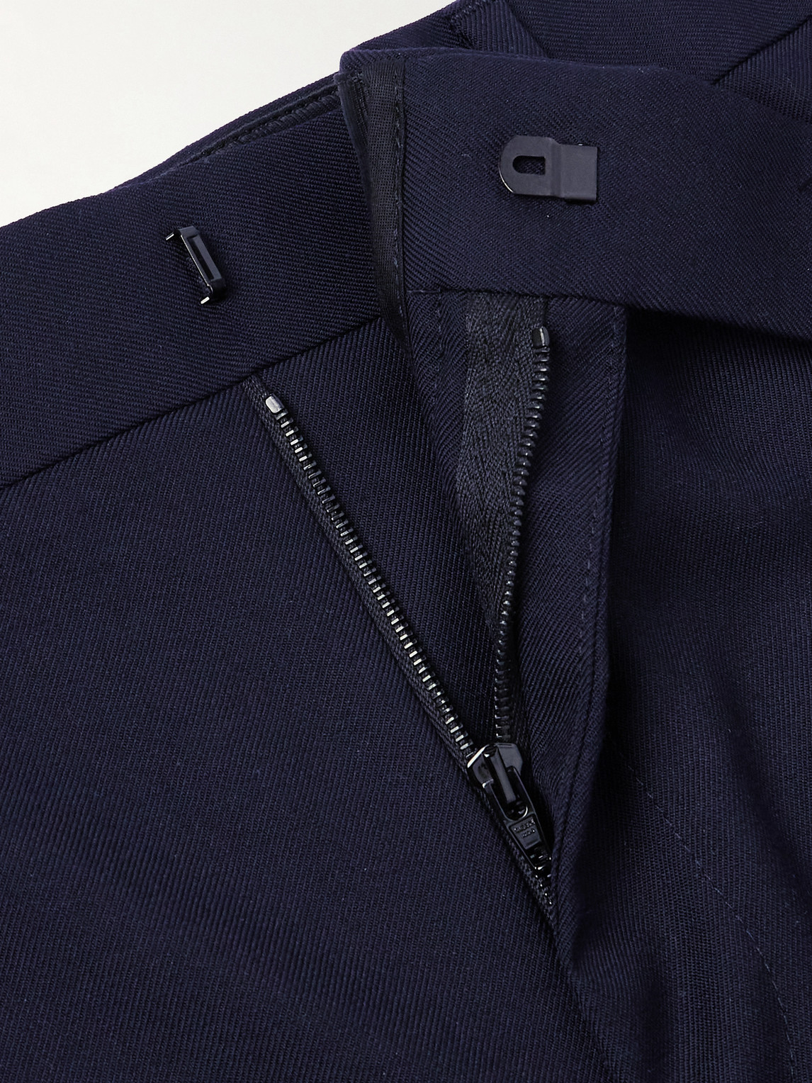 Celine Slim-fit Cotton-gabardine Trousers In Blue