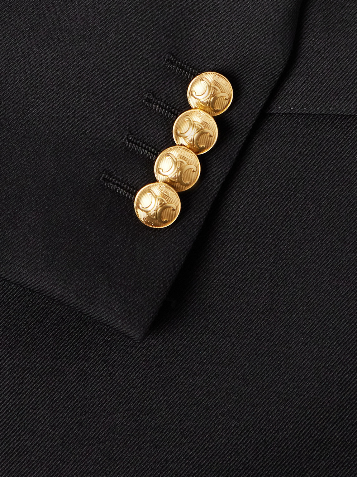 Celine Wool-gabardine Suit Jacket In Black
