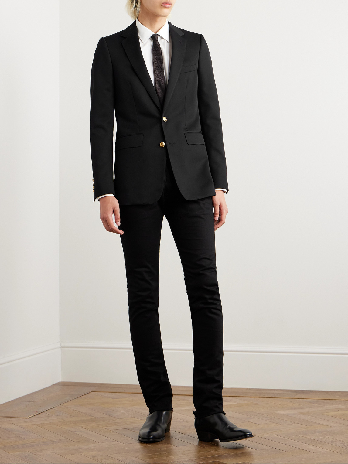 Celine Wool-gabardine Suit Jacket In Black