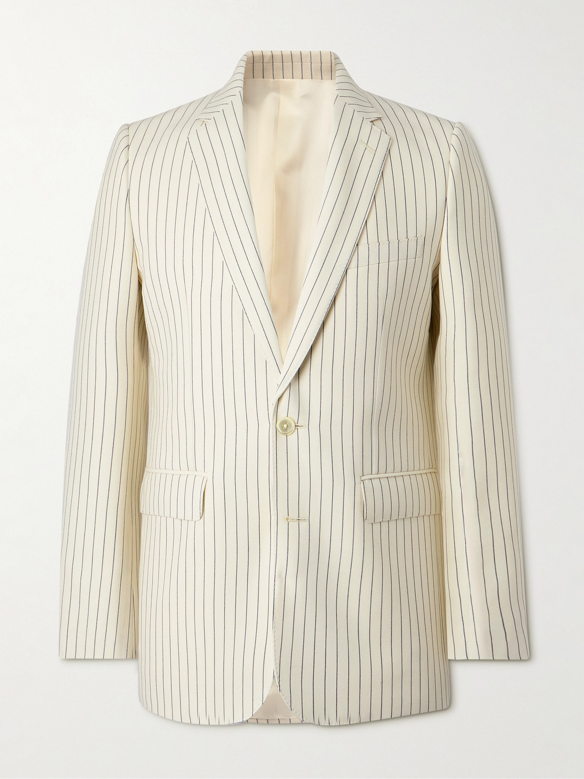 Slim-Fit Pinstriped Wool-Twill Blazer