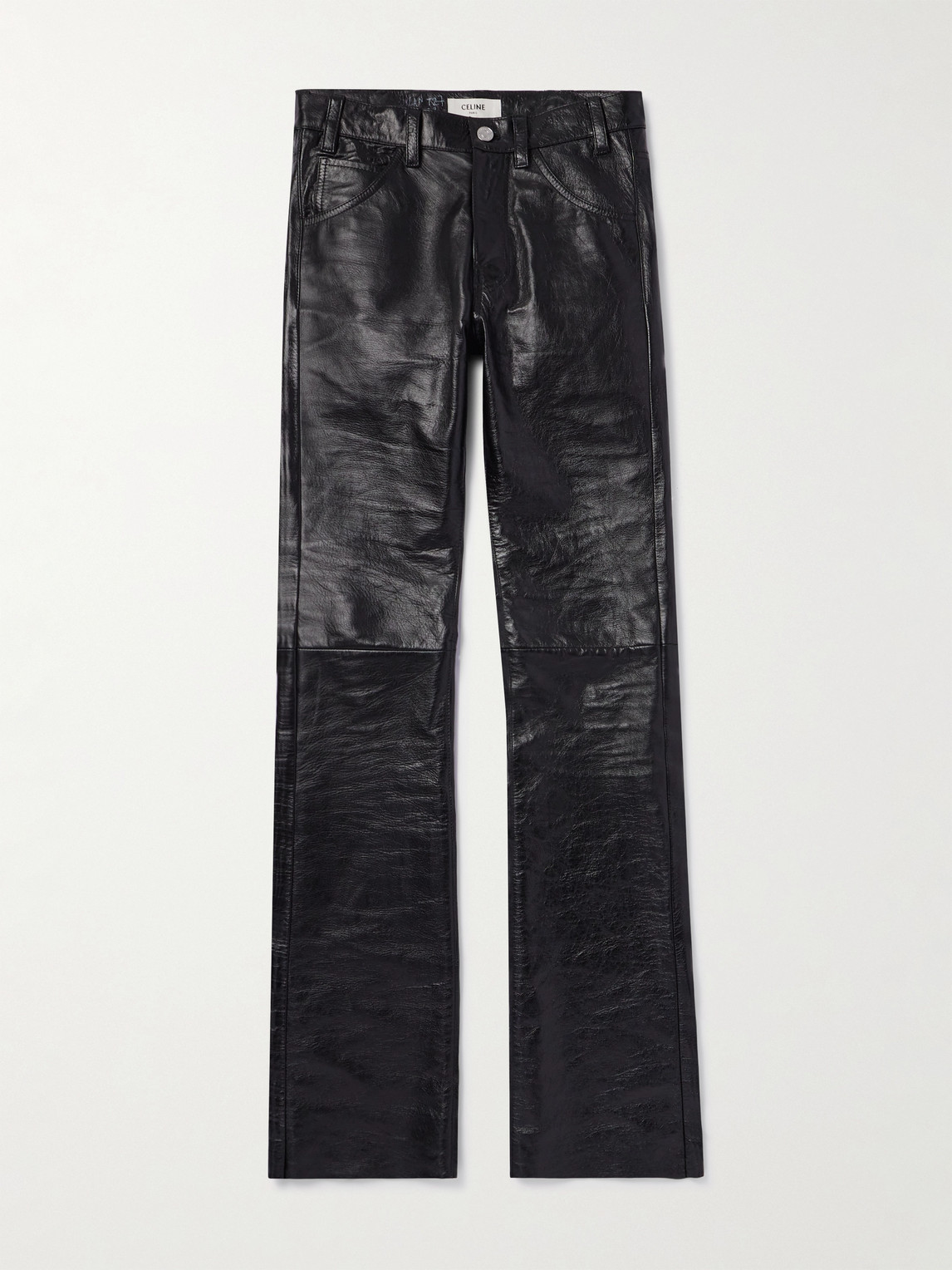 Lou Straight-Leg Panelled Leather Trousers