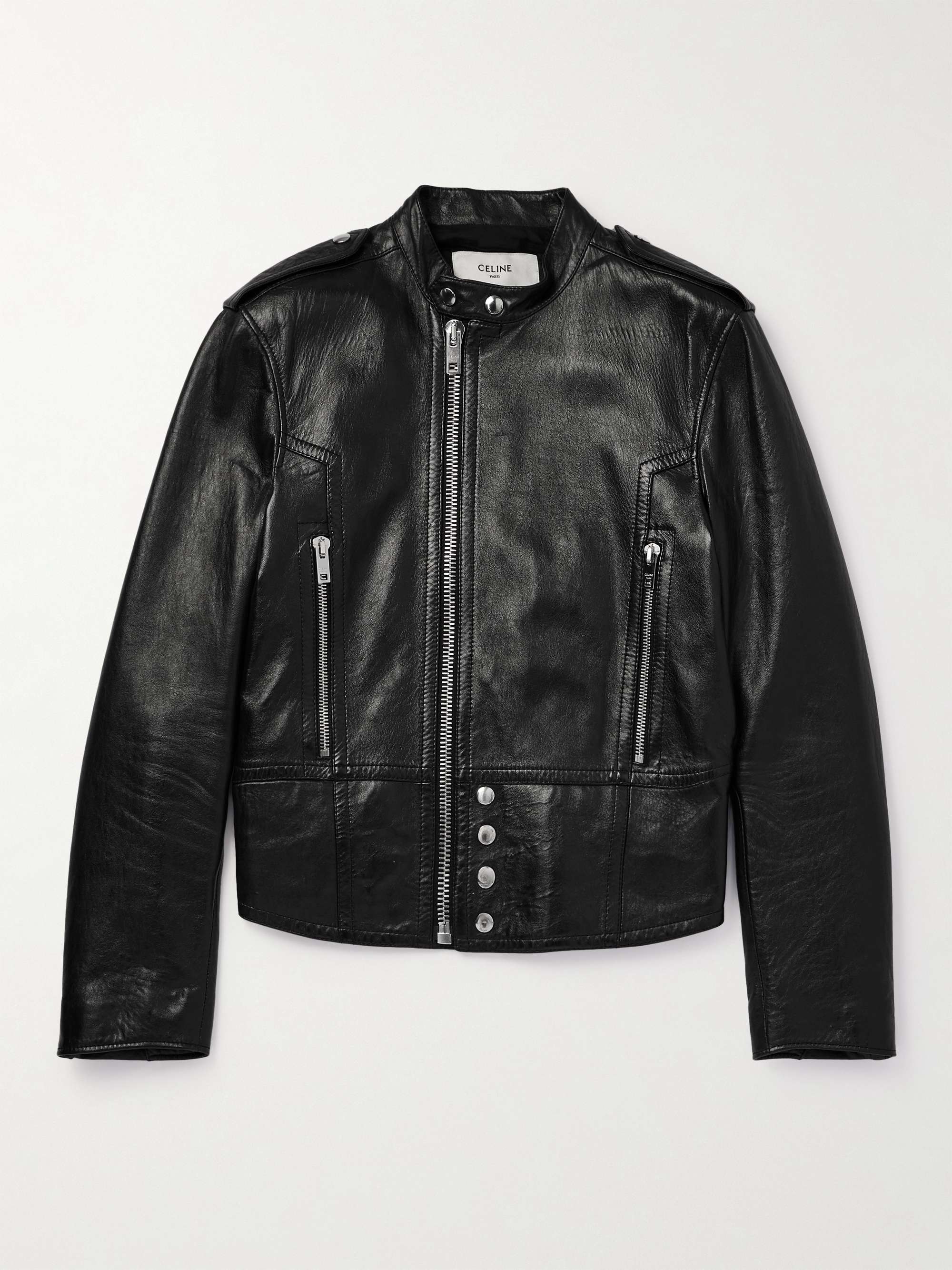 CELINE HOMME Slim-Fit Leather Jacket for Men | MR PORTER