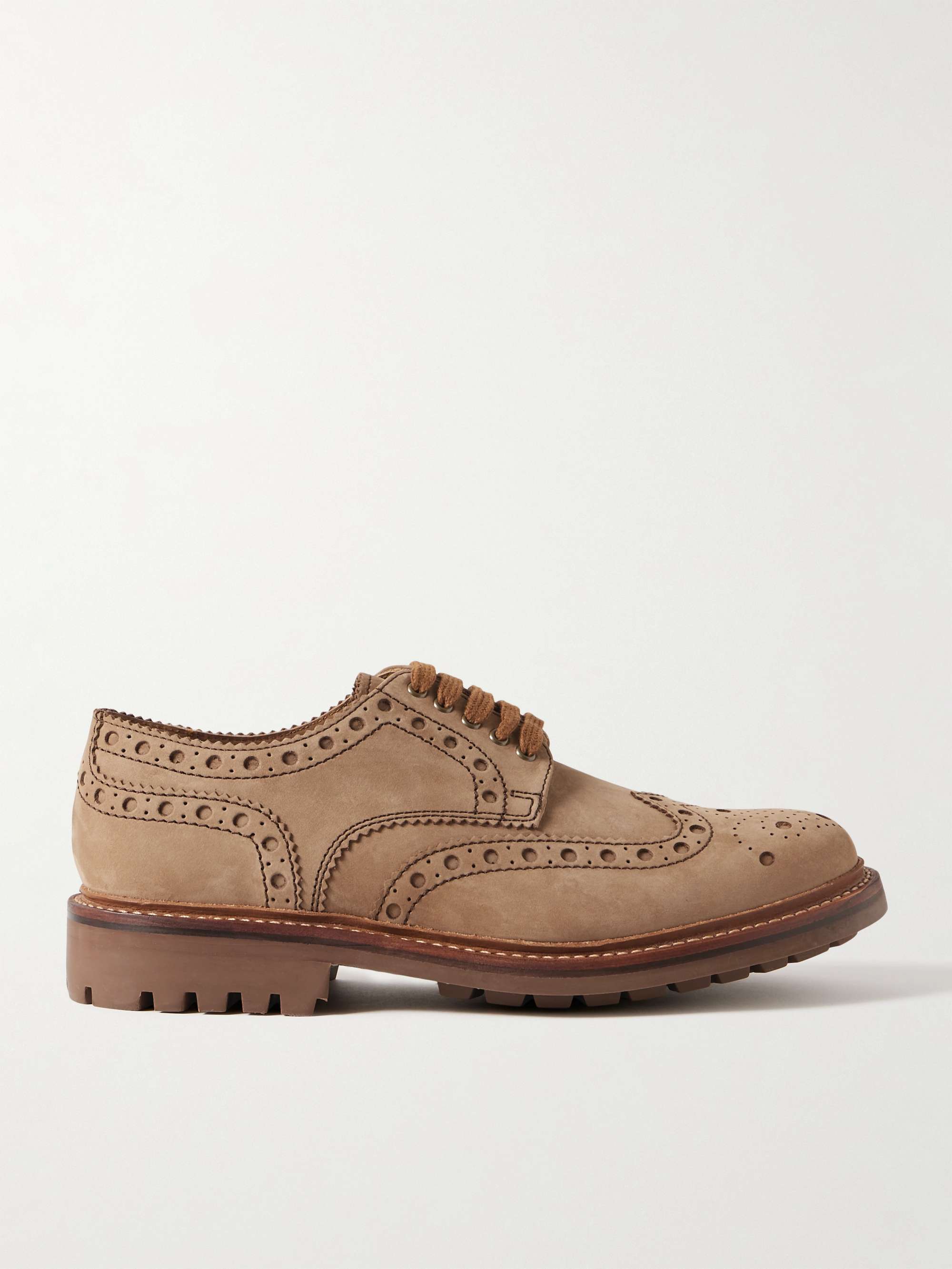 GRENSON Archie Nubuck Brogues for Men | MR PORTER