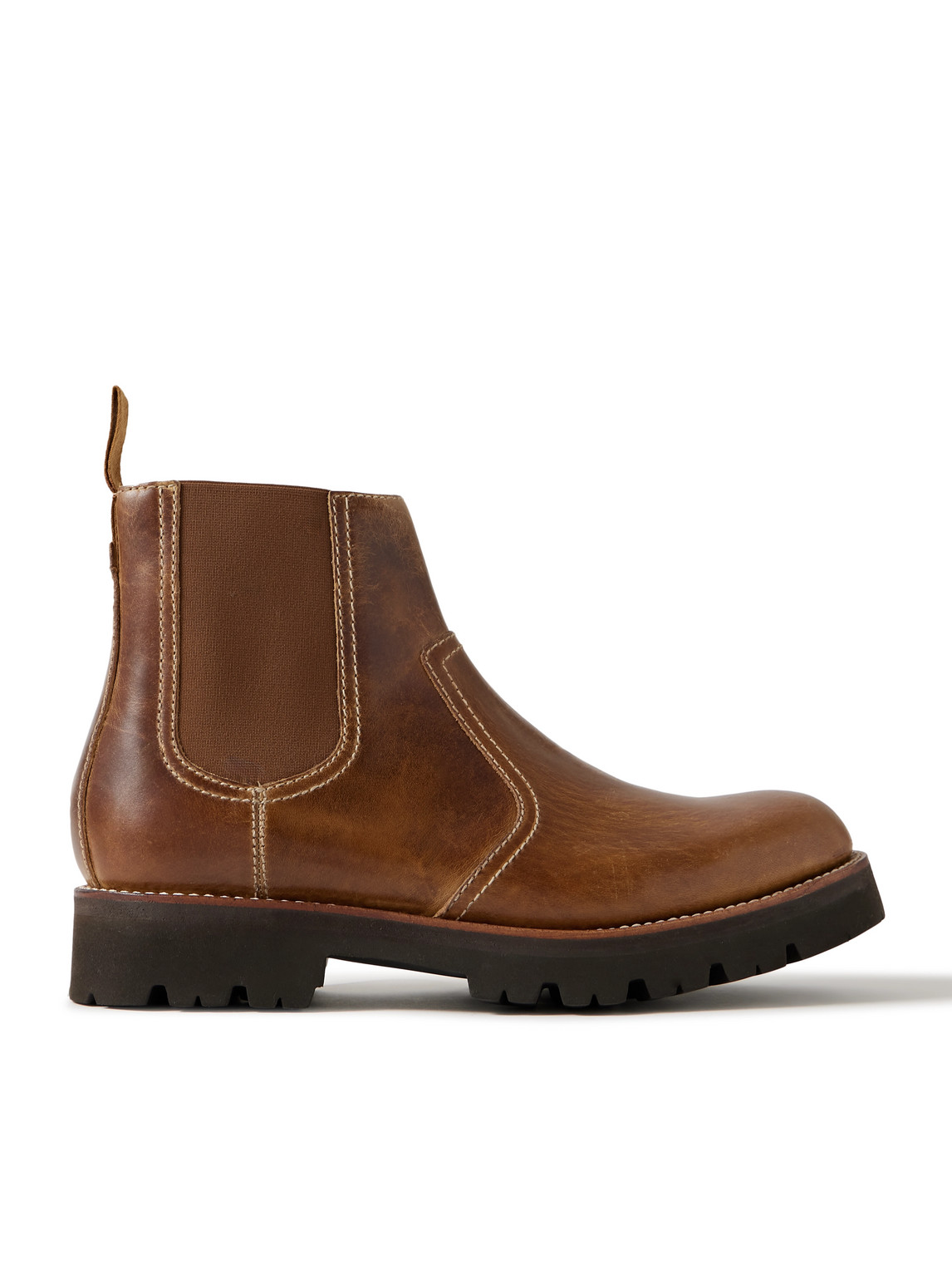 Grenson Latimer Leather Chelsea Boots In Brown