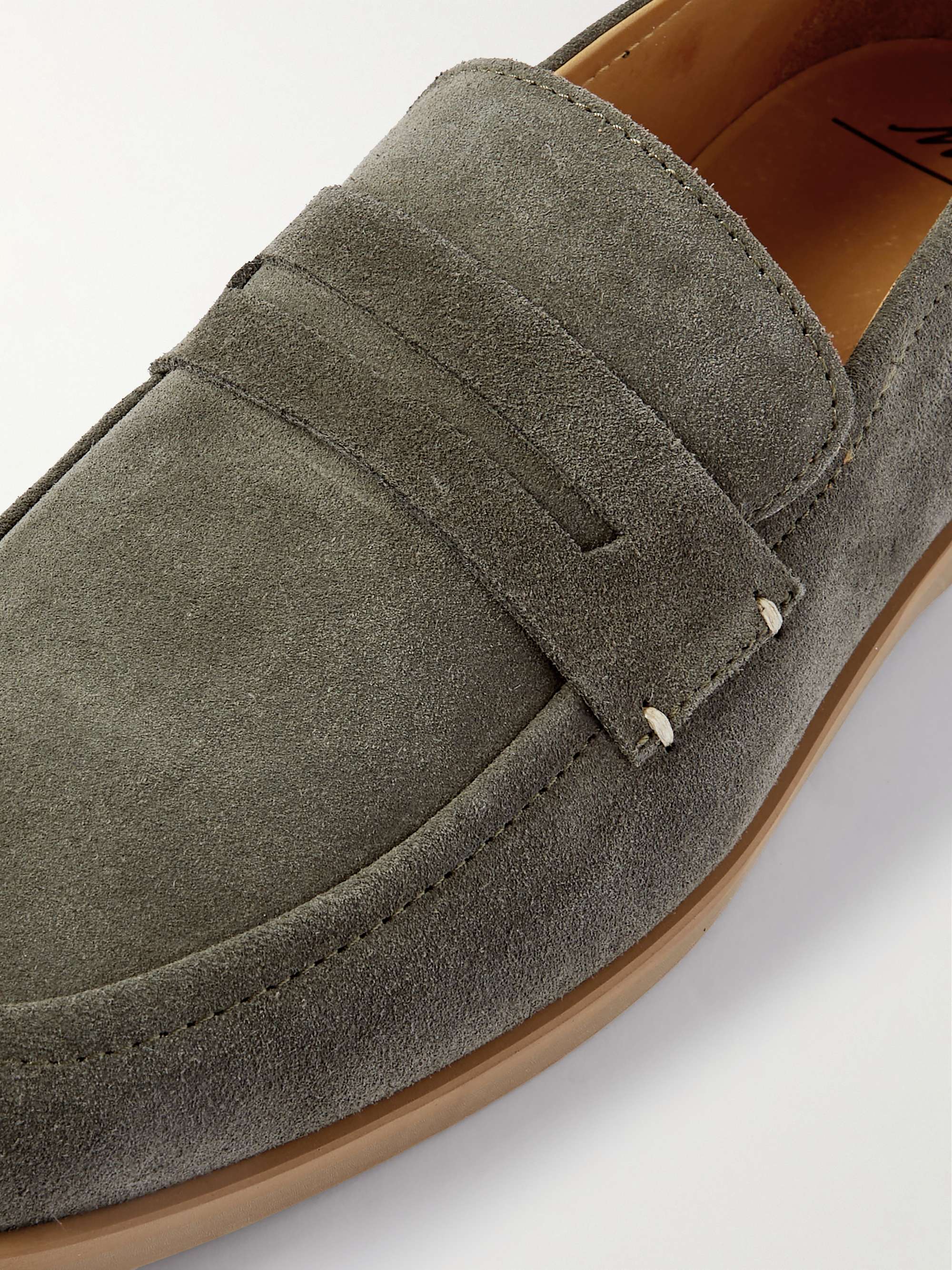 MR P. Regenerated Suede by evolo® Penny Loafers