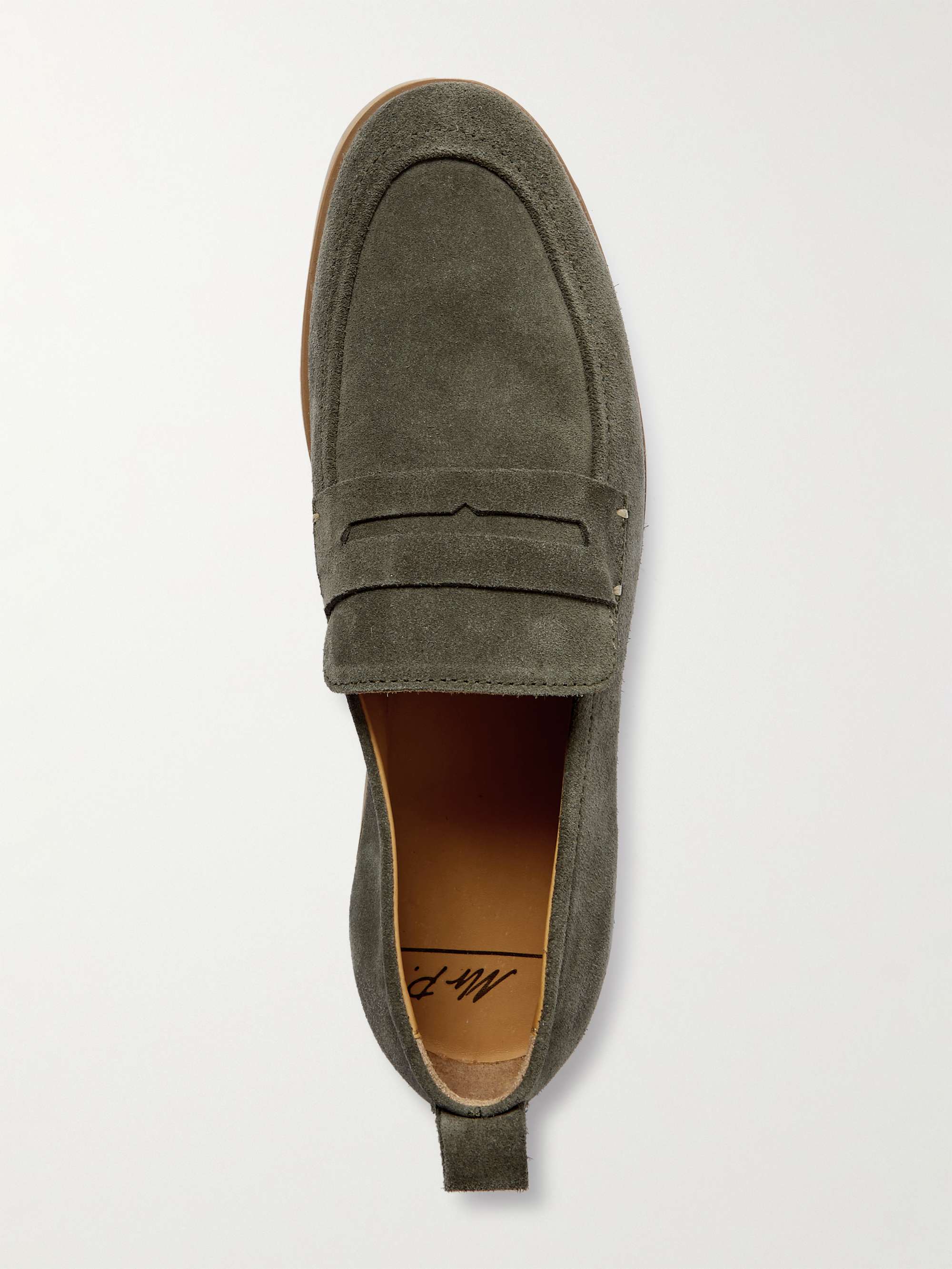 MR P. Regenerated Suede by evolo® Penny Loafers