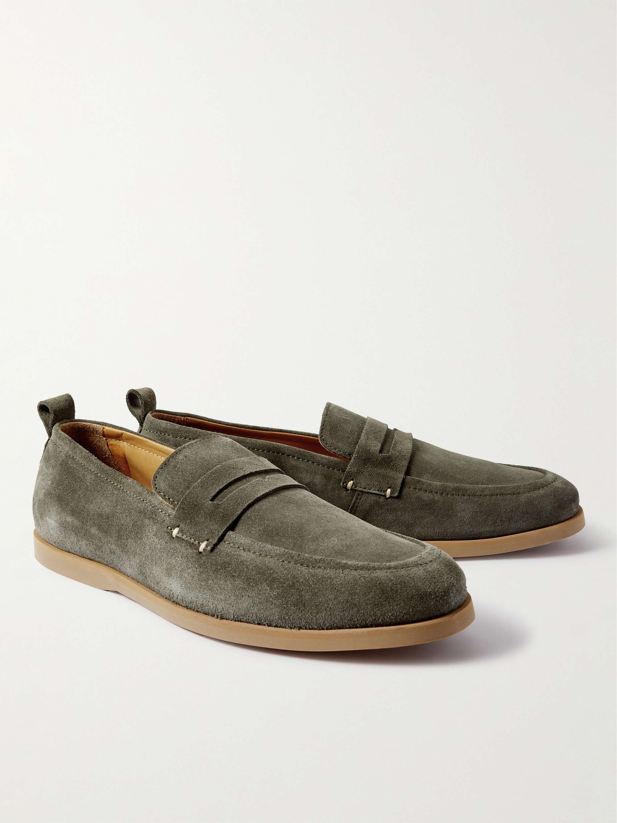 MR P. Regenerated Suede by evolo® Penny Loafers