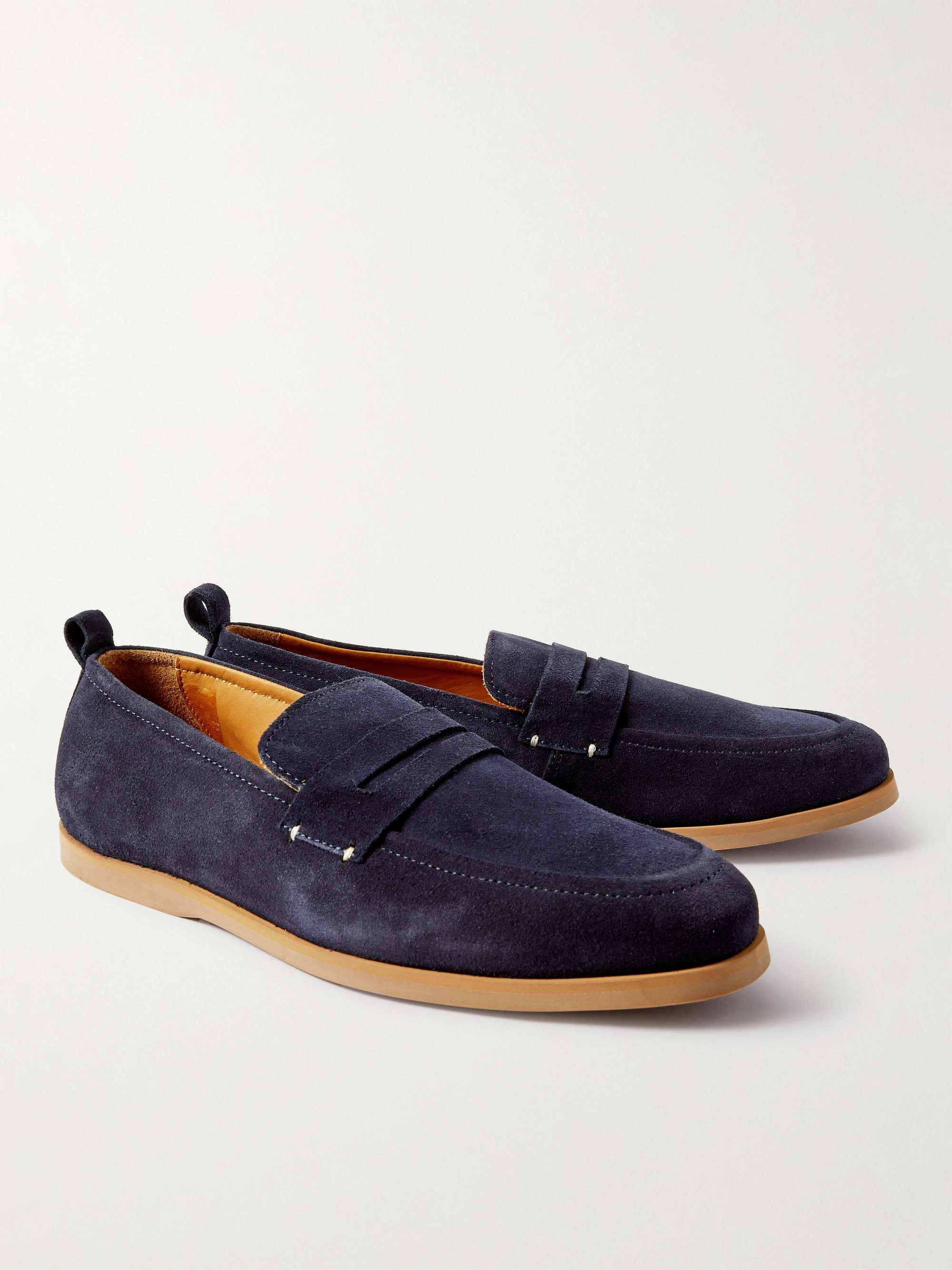 MR P. Regenerated Suede by evolo® Penny Loafers