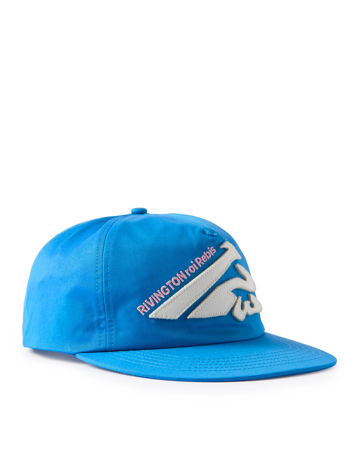 Rrr123 Logo-embroidered Appliquéd Cotton-twill Baseball Cap In Blue