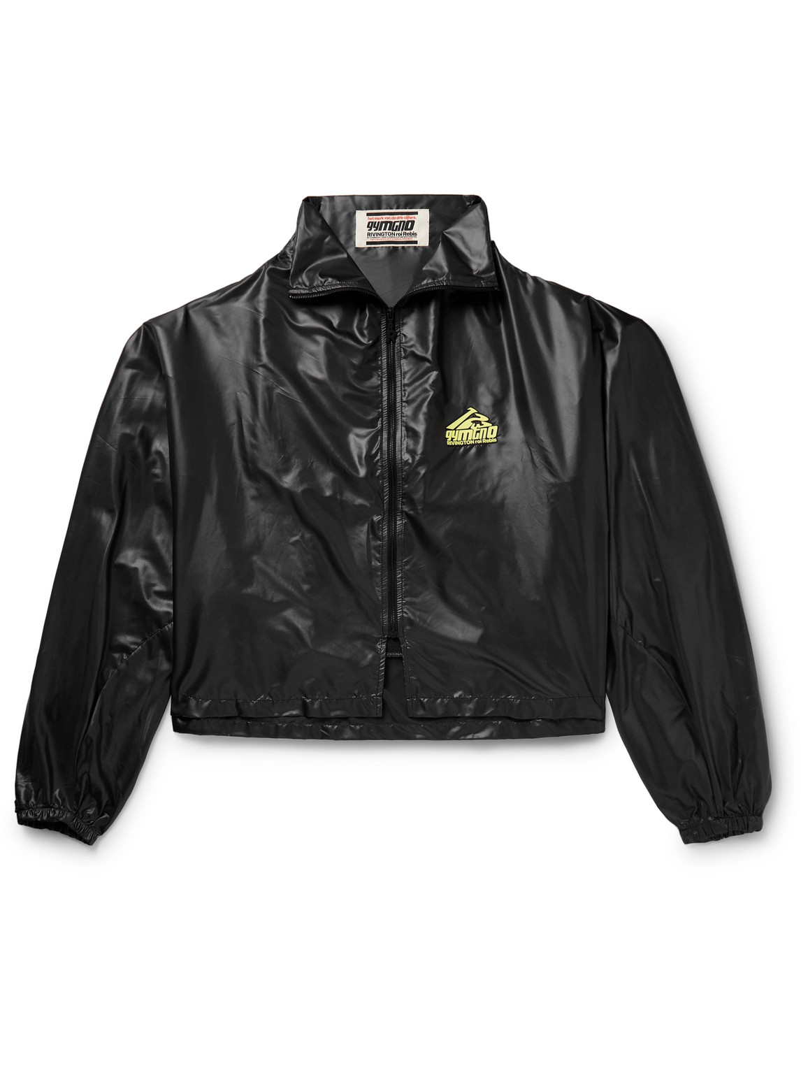 Rrr123 Tarsus Cropped Logo-appliquéd Shell Jacket In Black