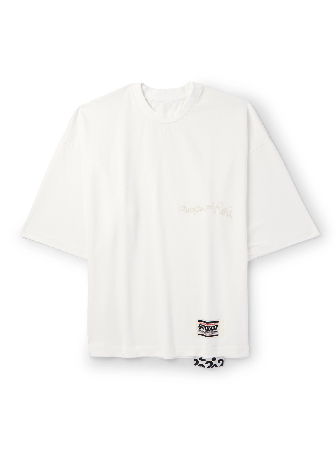 Laundry Bag Oversized Logo-Embroidered Cotton-Jersey T-Shirt