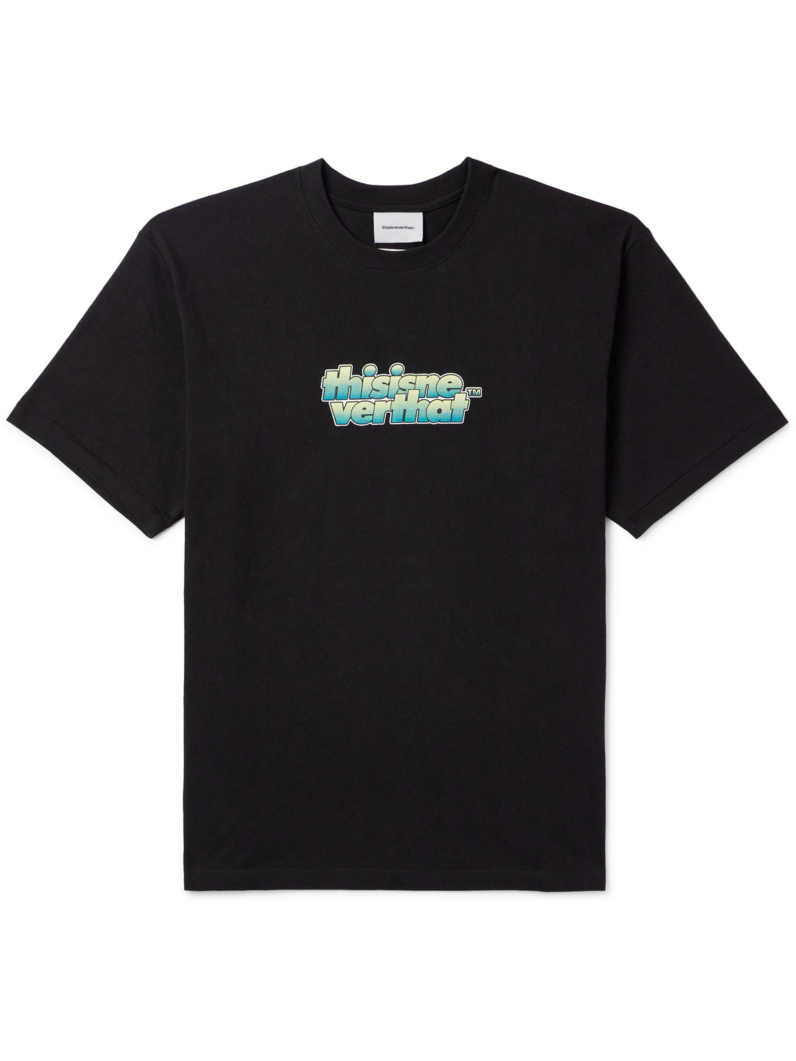 Thisisneverthat Logo-print Cotton-jersey T-shirt In Black