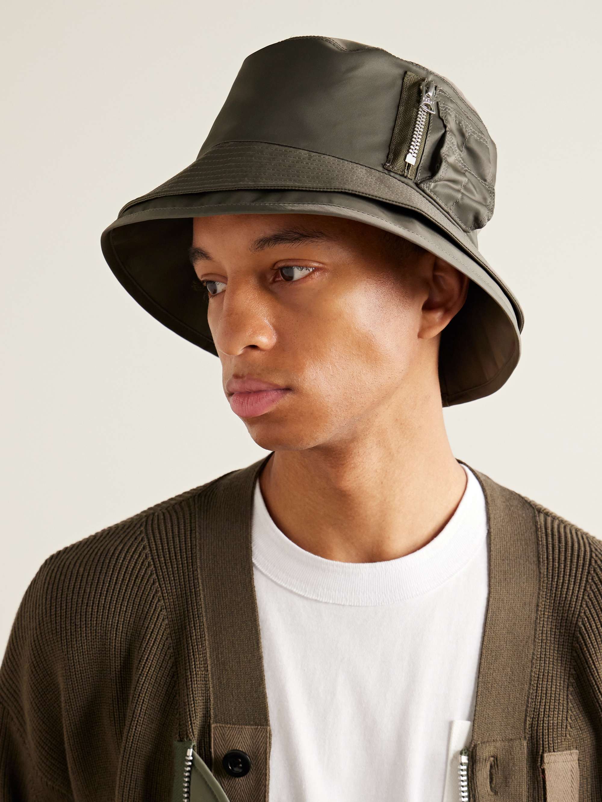 SACAI Layered Nylon Bucket Hat for Men | MR PORTER