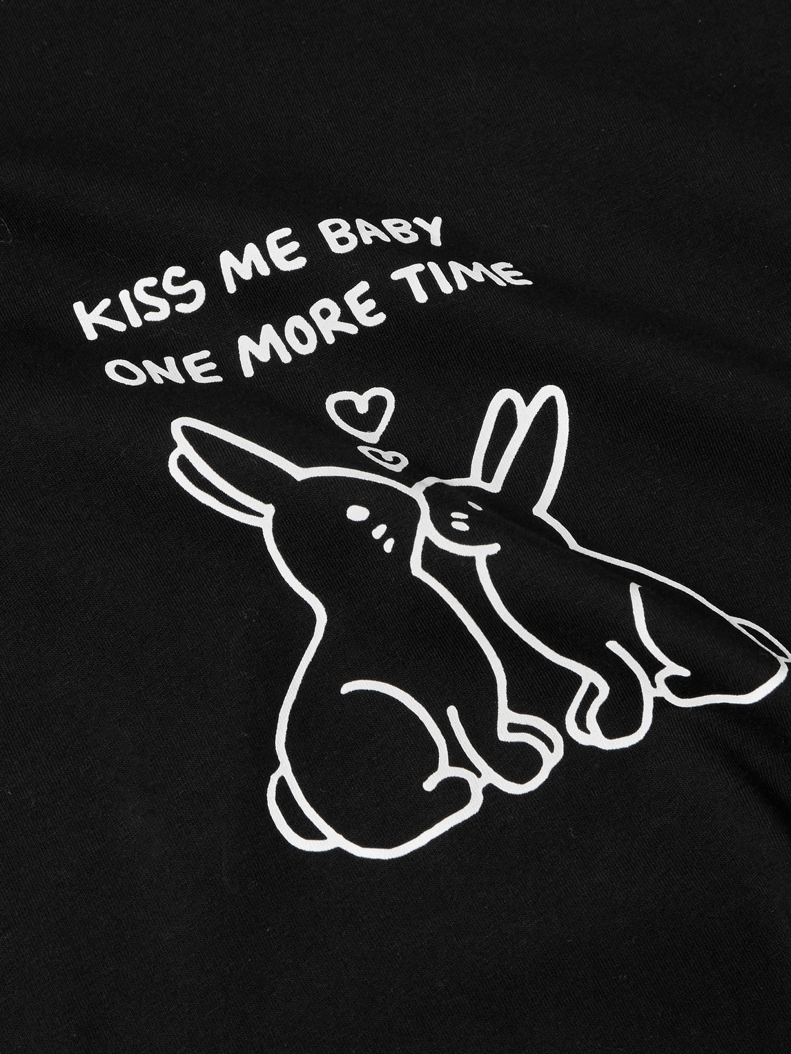 Shop Vetements Kissing Bunnies Printed Cotton-jersey T-shirt In Black