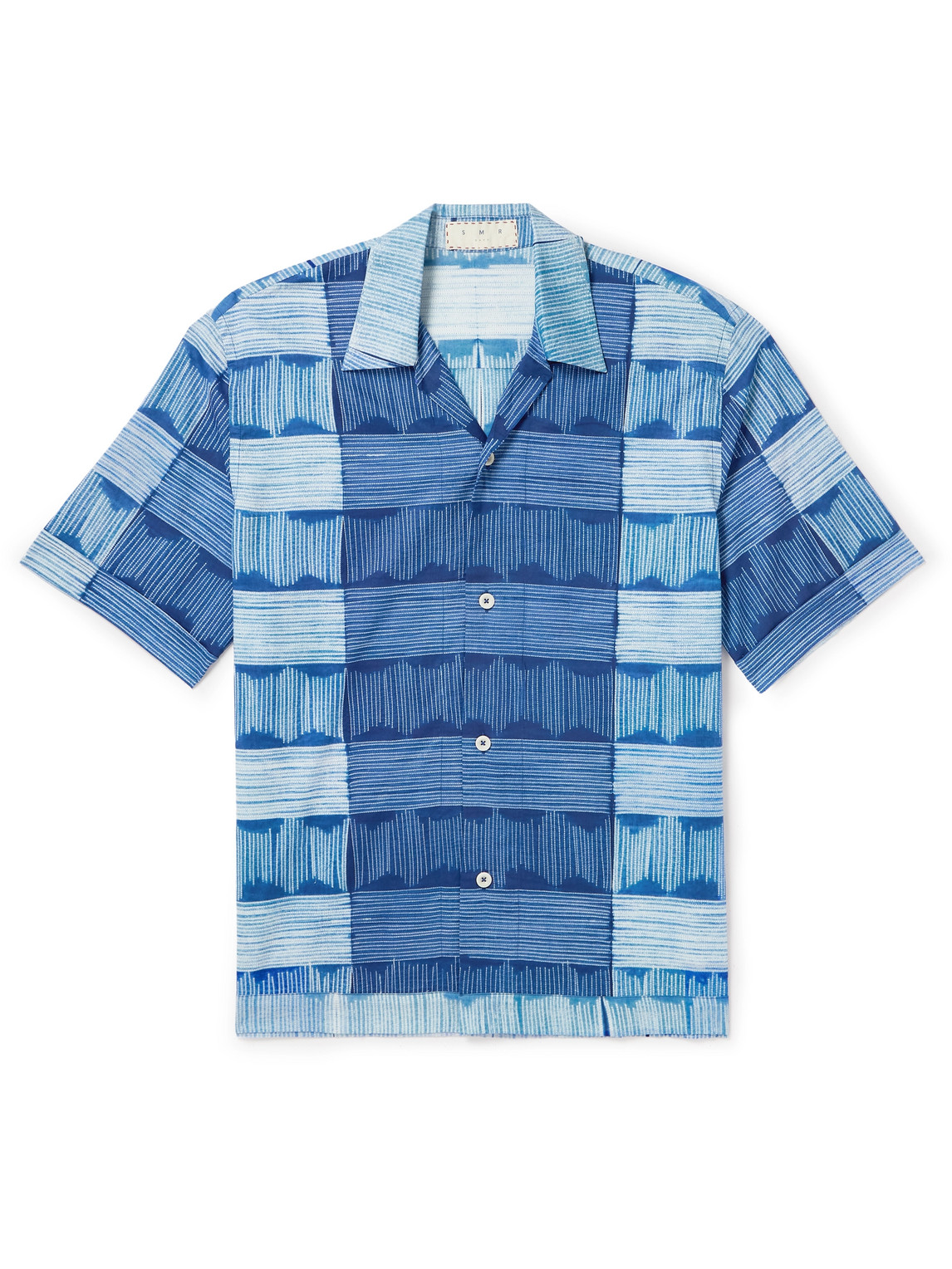 Bakoven Camp-Collar Logo-Embroidered Checked Cotton-Madras Shirt