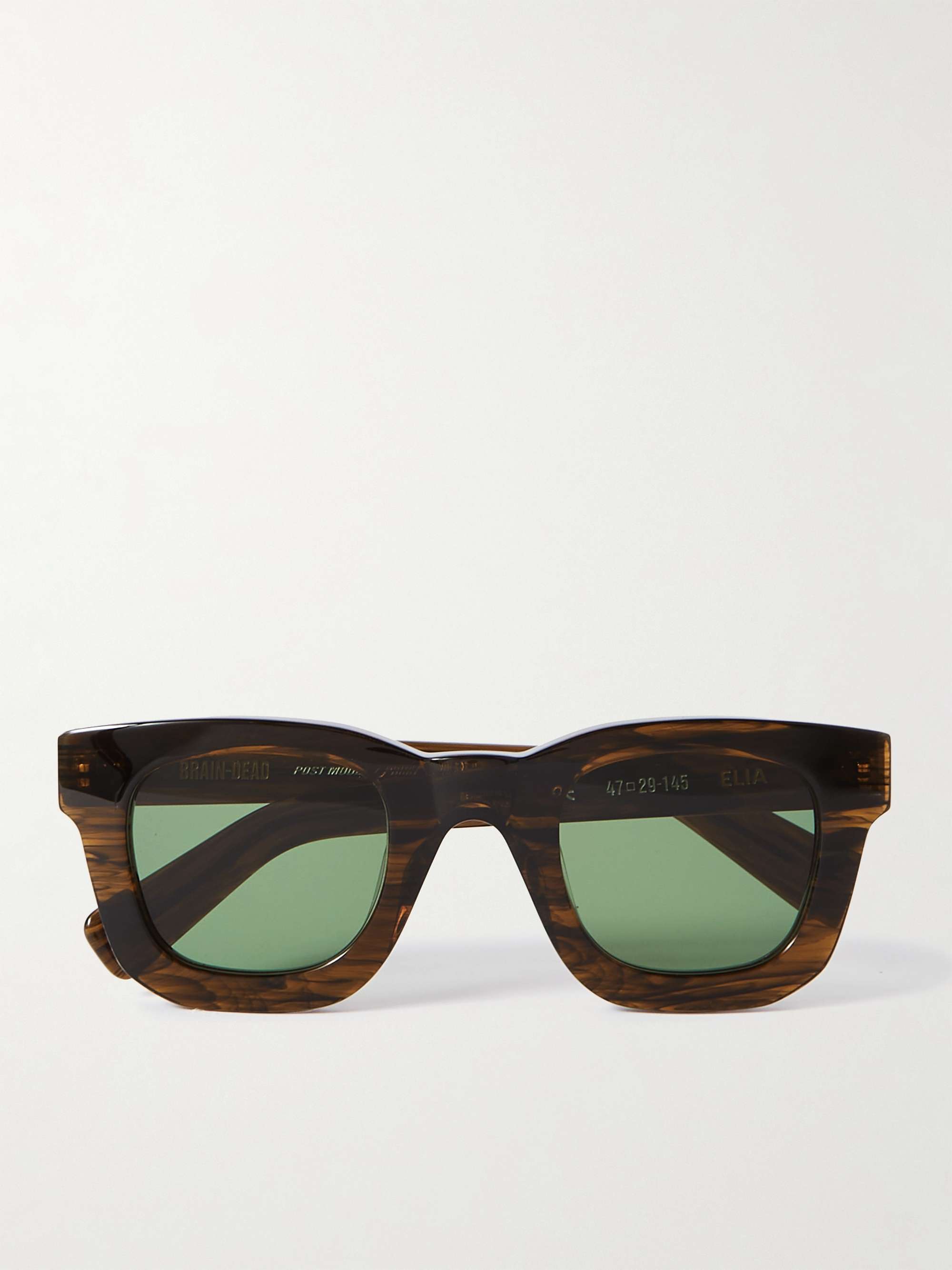 BRAIN DEAD Elia Square-Frame Tortoiseshell Acetate Sunglasses for Men ...