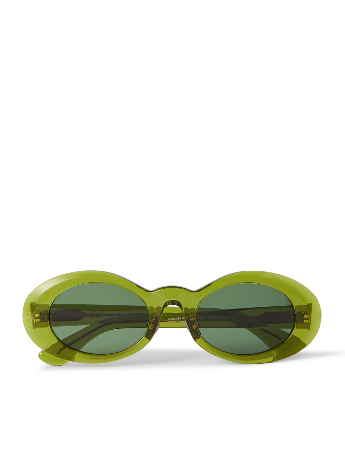 Brain Dead Oyster Eye Round-frame Acetate Sunglasses In Green