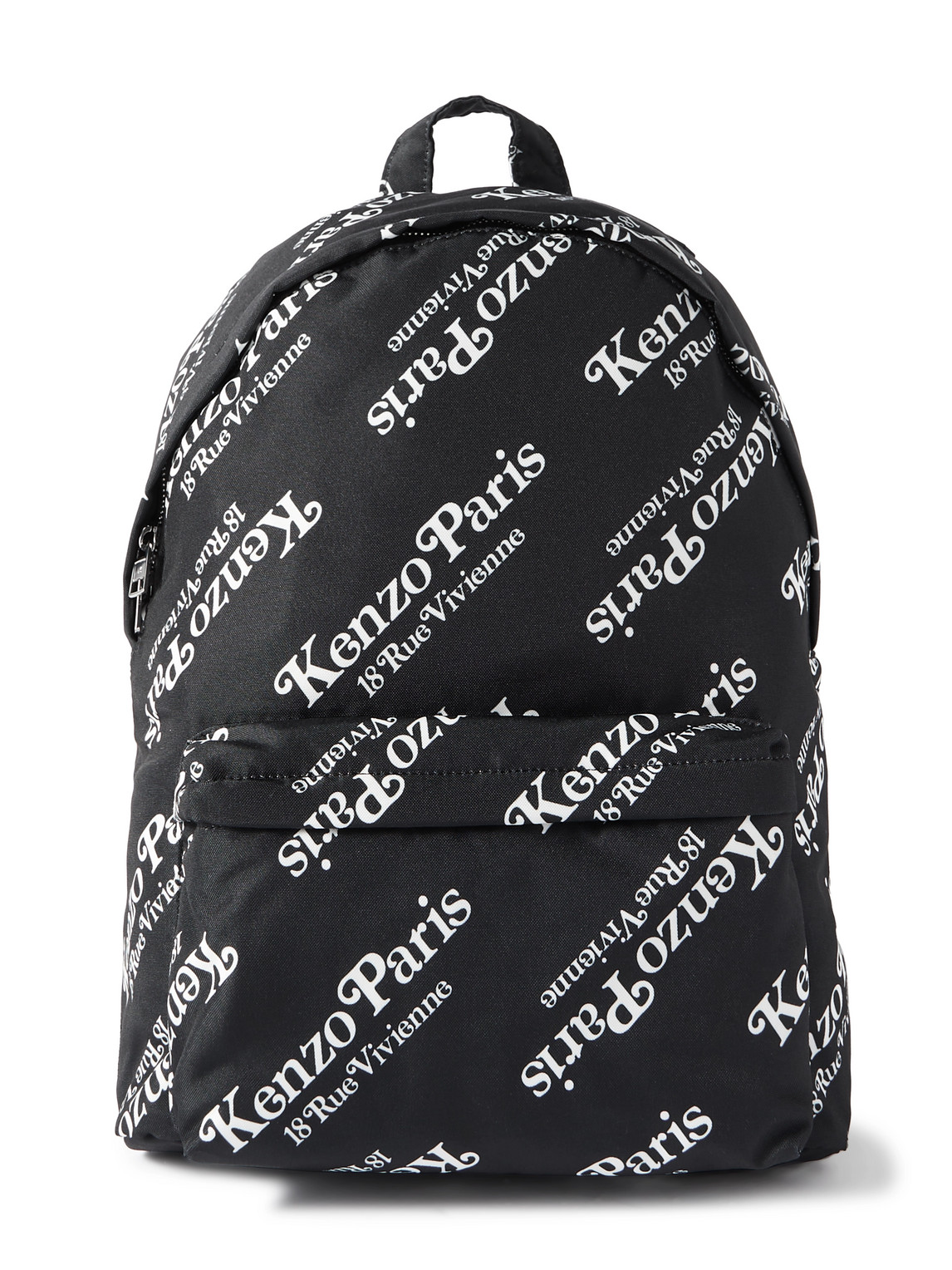 Kenzo Logo-print Canvas Backpack In Black
