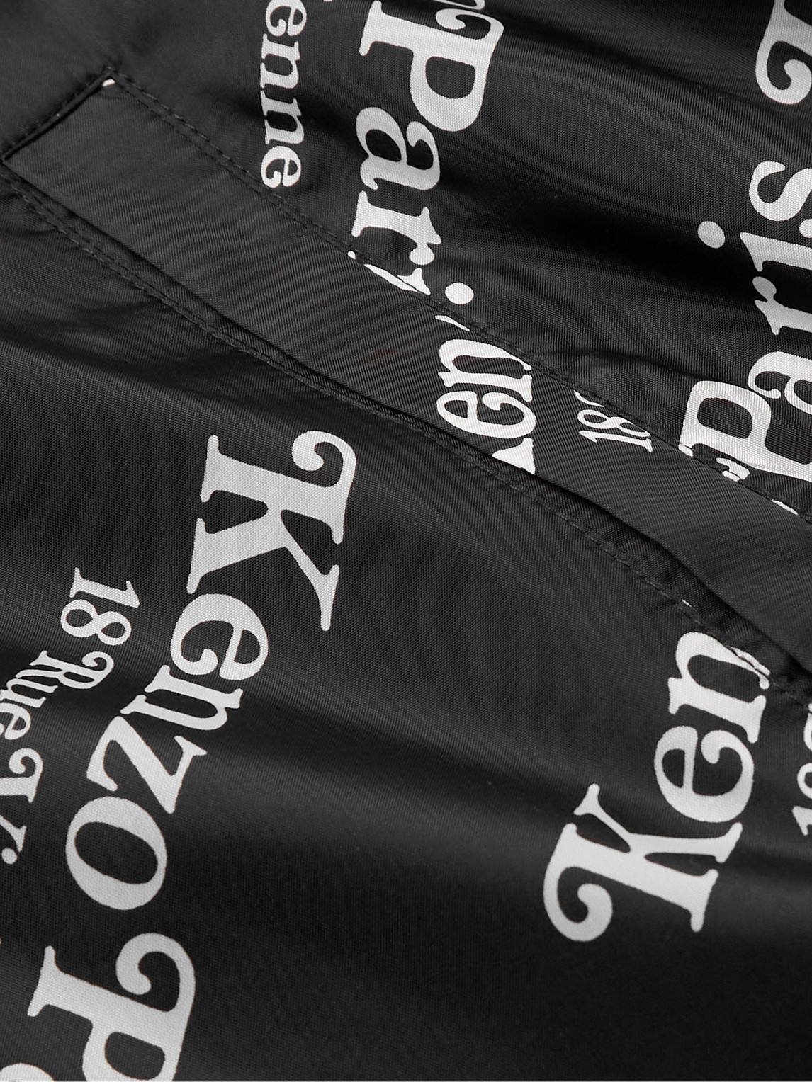 Shop Kenzo Verdy Logo-print Nylon Hooded Jacket In Black