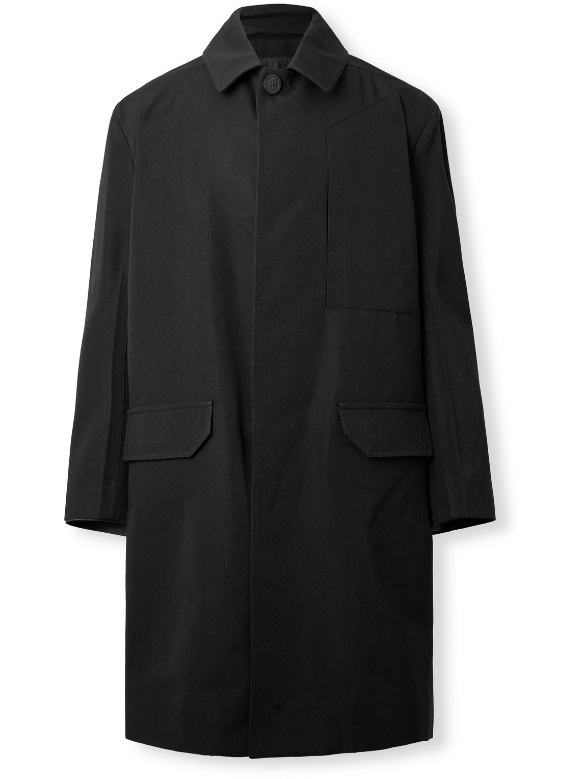 Shop Rick Owens Bonotto Wool-canvas Coat In Black
