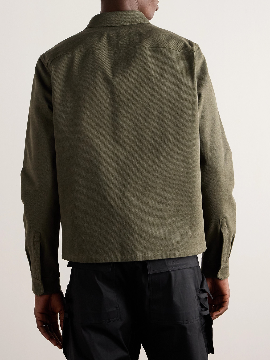 Shop Rick Owens Cotton-twill Overshirt In Green