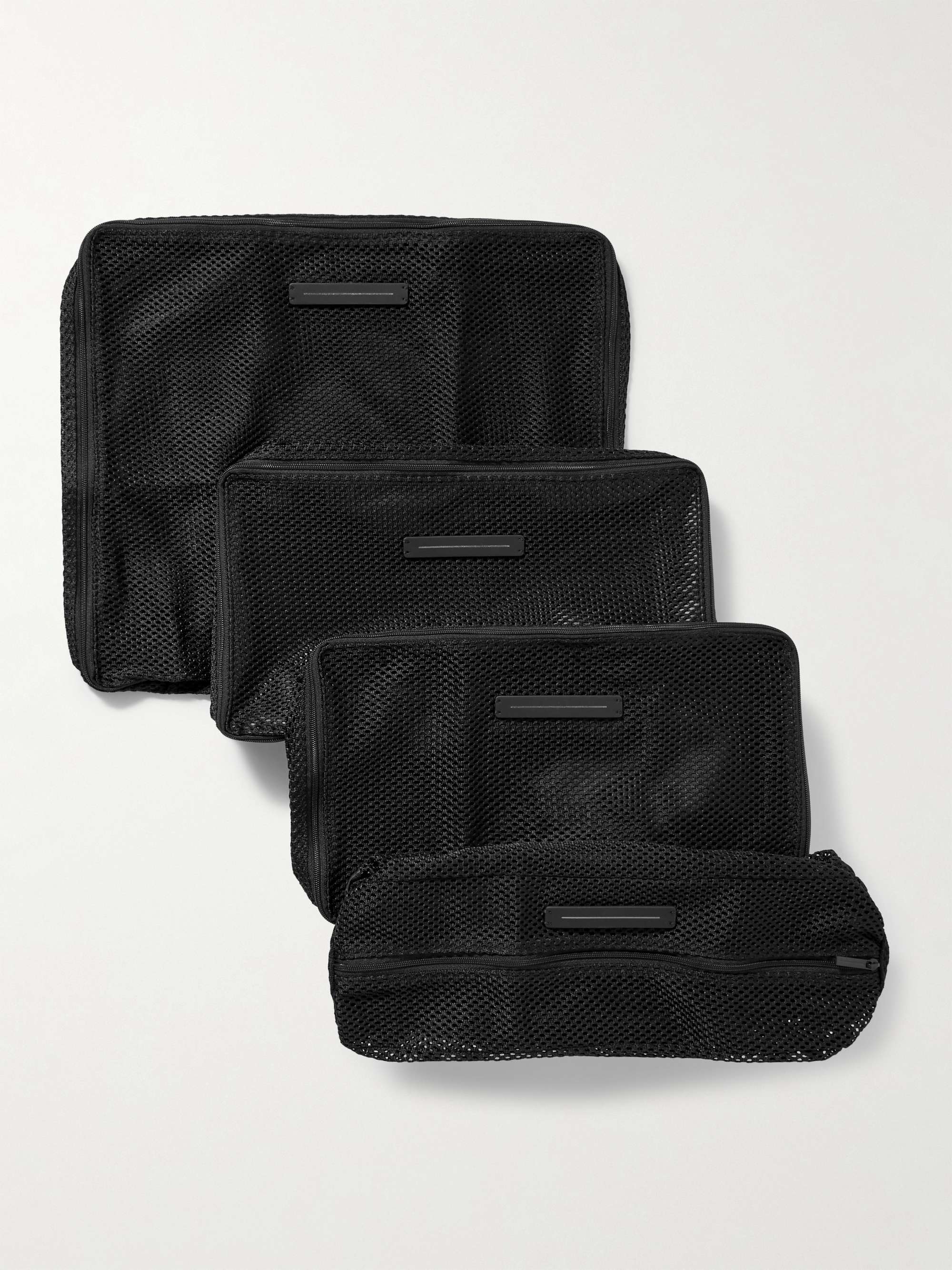 HORIZN STUDIOS Set of Four 32cm Mesh and Shell Packing Cubes