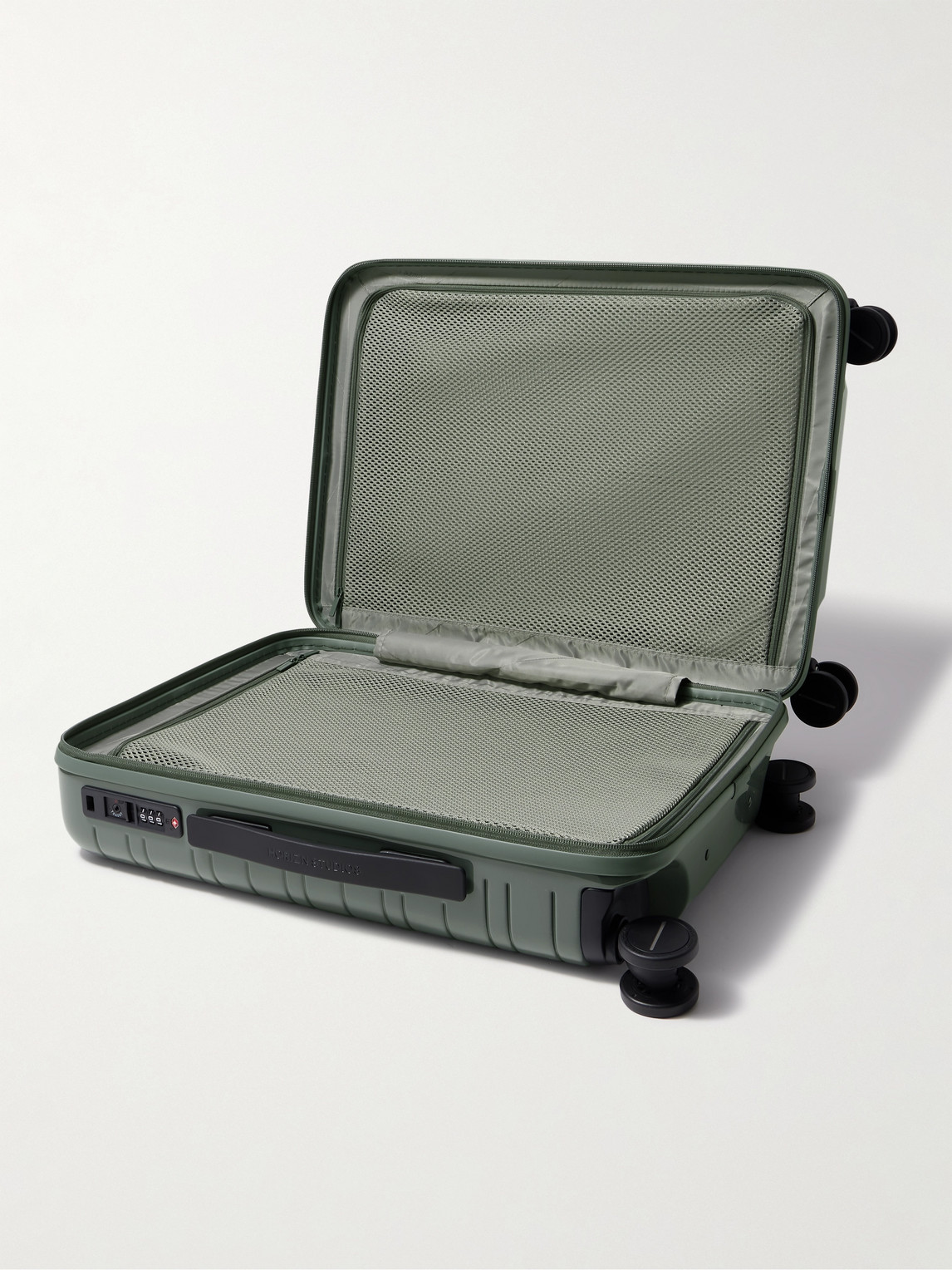Shop Horizn Studios H5 Cabin Essential Id 55cm Polycarbonate Suitcase In Green