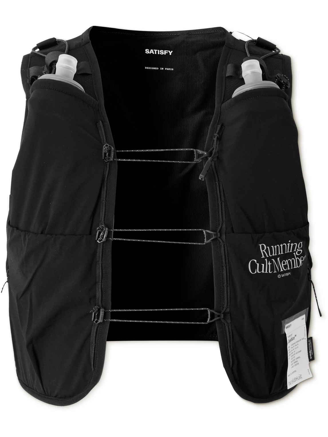 Satisfy Logo-print Appliqued Justice™ Cordura® Hydration Vest, 5l In Black