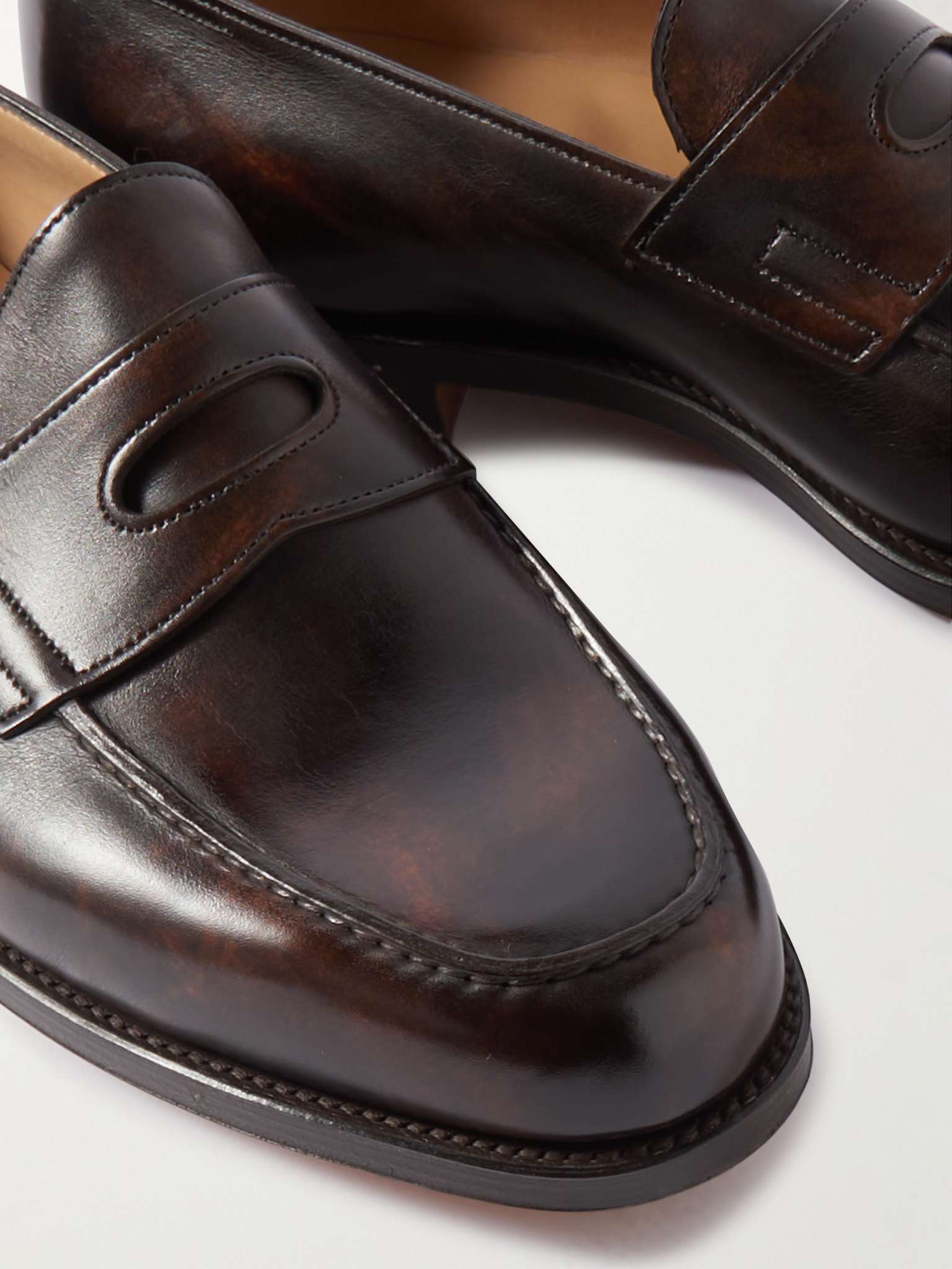 JOHN LOBB Lopez Leather Penny Loafers
