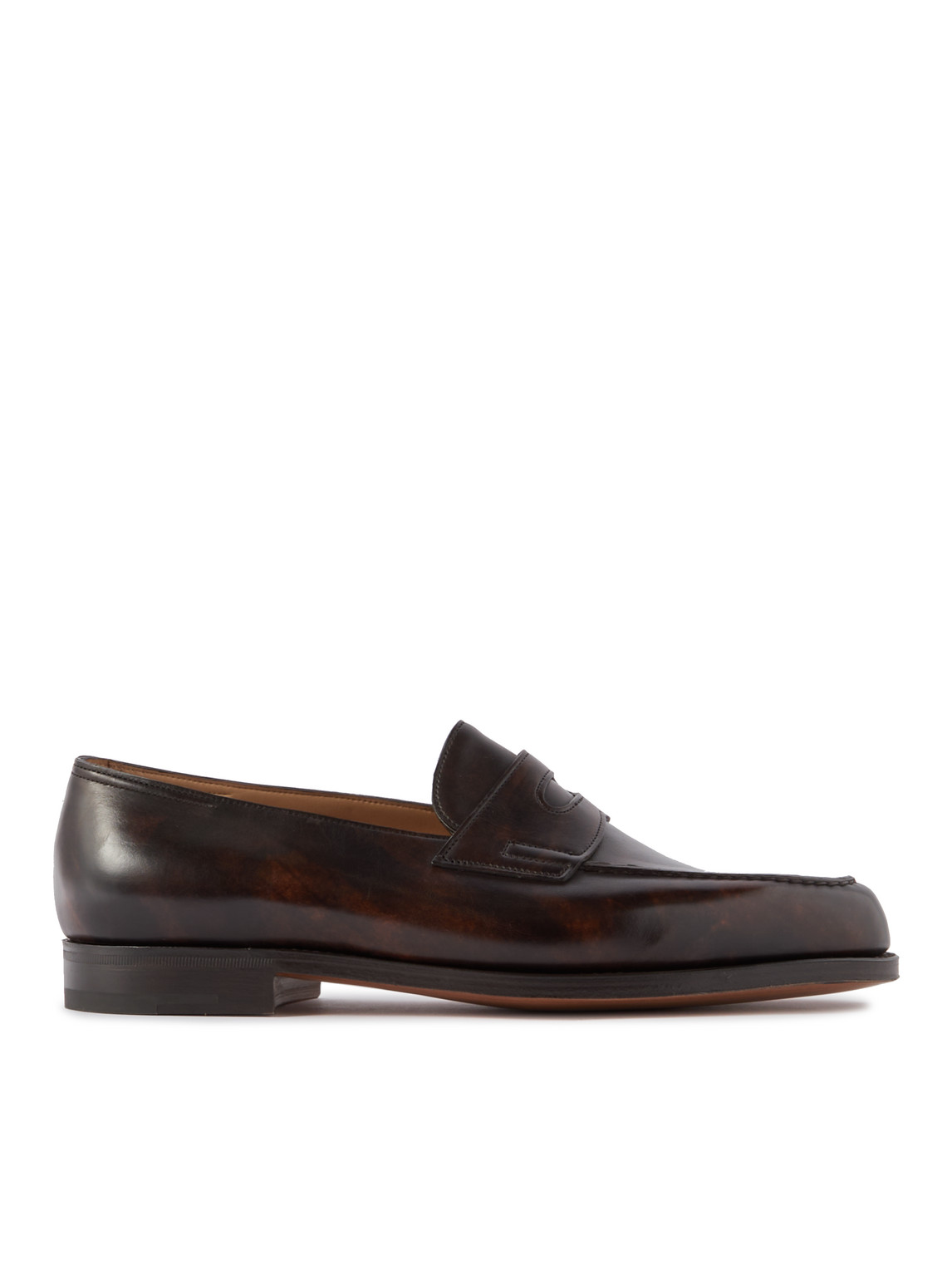 John Lobb Lopez Leather Penny Loafers In Black