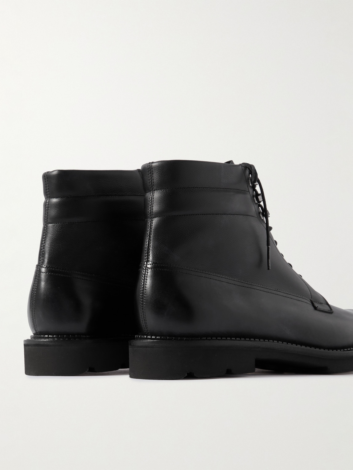 Shop John Lobb Alder Burnished-leather Boots In Black