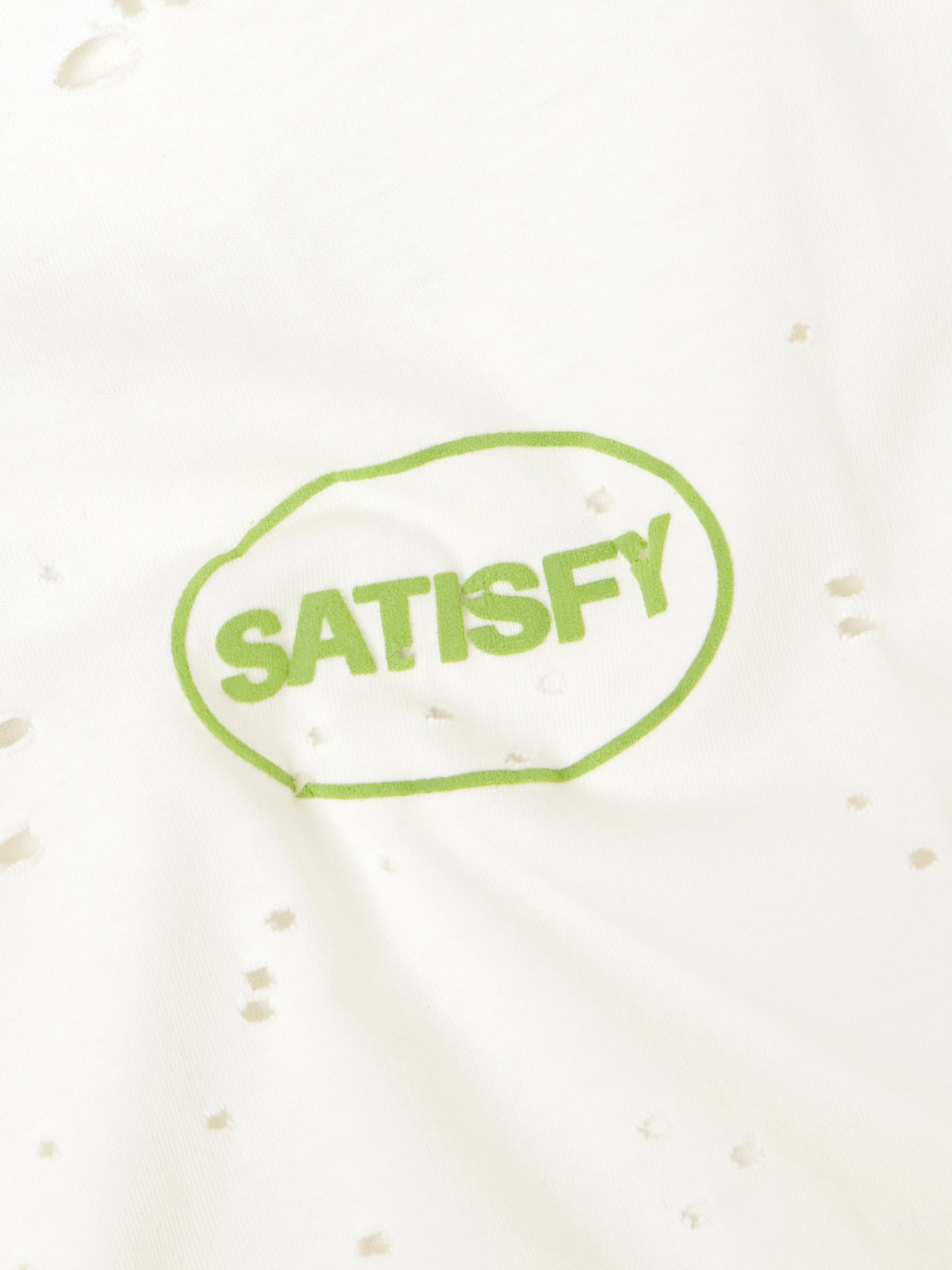 Shop Satisfy Mothtech™ Logo-print Organic Cotton-jersey T-shirt In White
