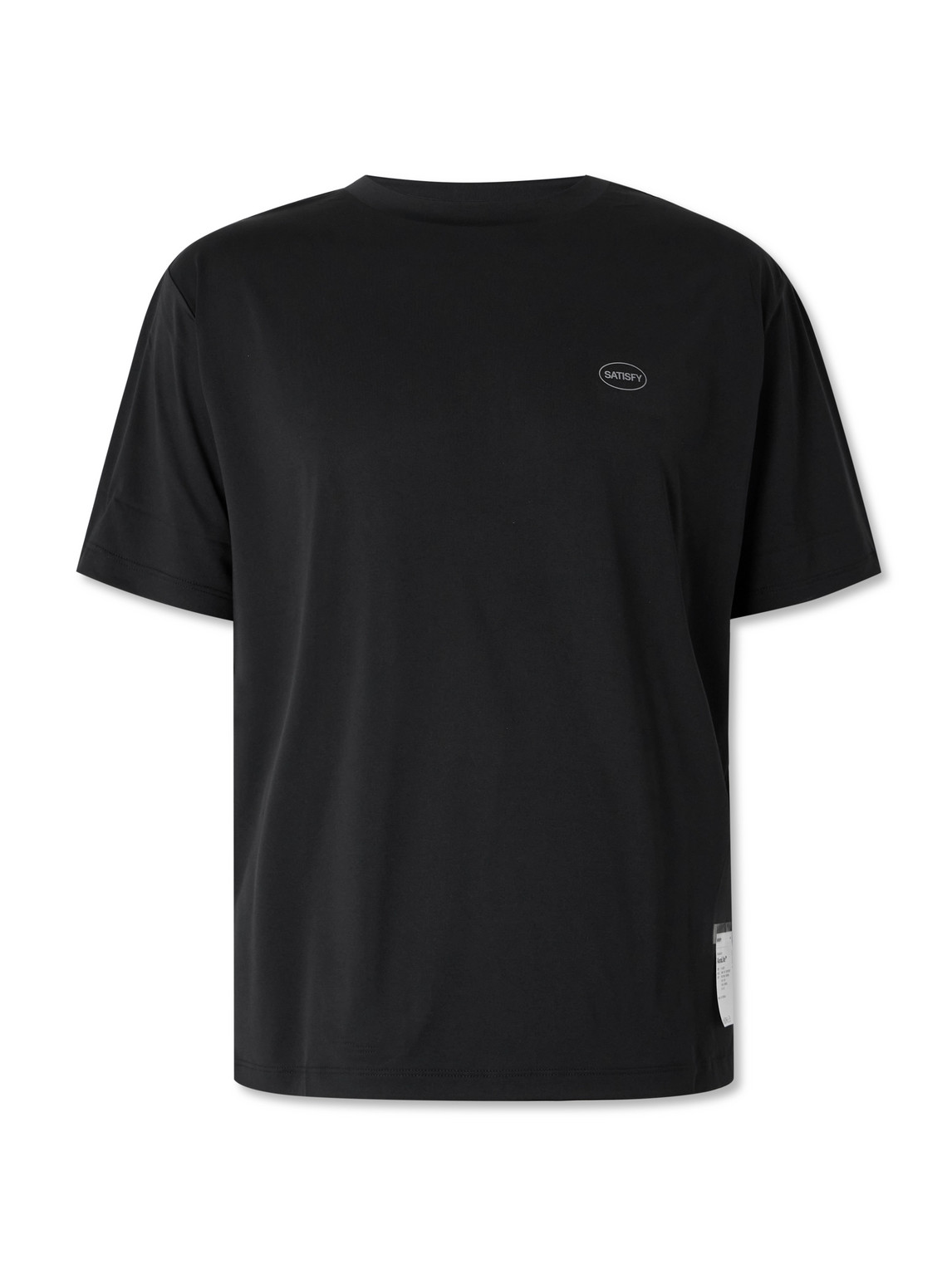 Satisfy Logo-print Rectcled-auralite™ Jersey T-shirt In Black