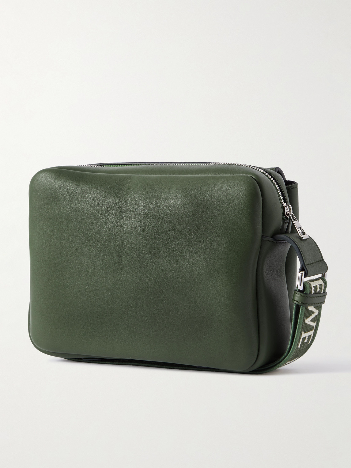 Shop Loewe Military Leather Messenger Bag In Green