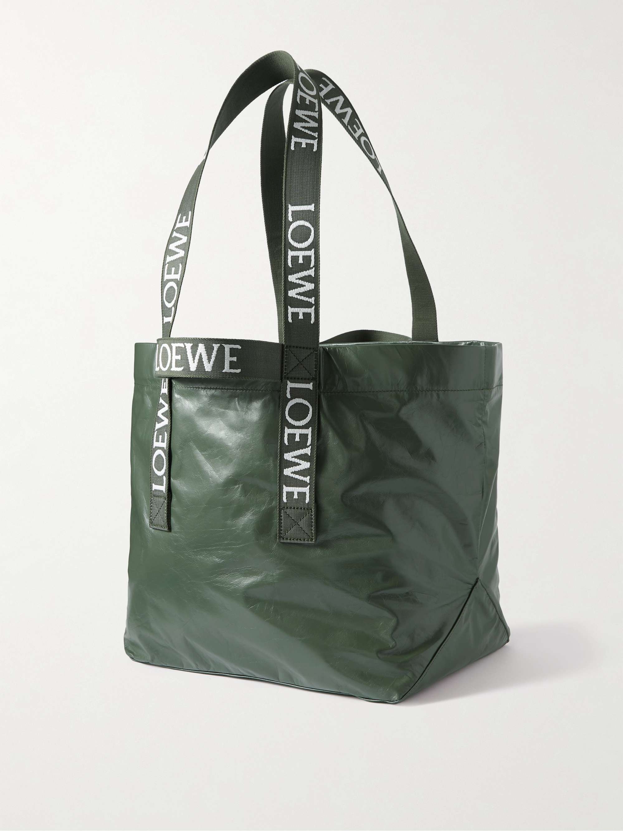 LOEWE Distressed Leather Tote Bag