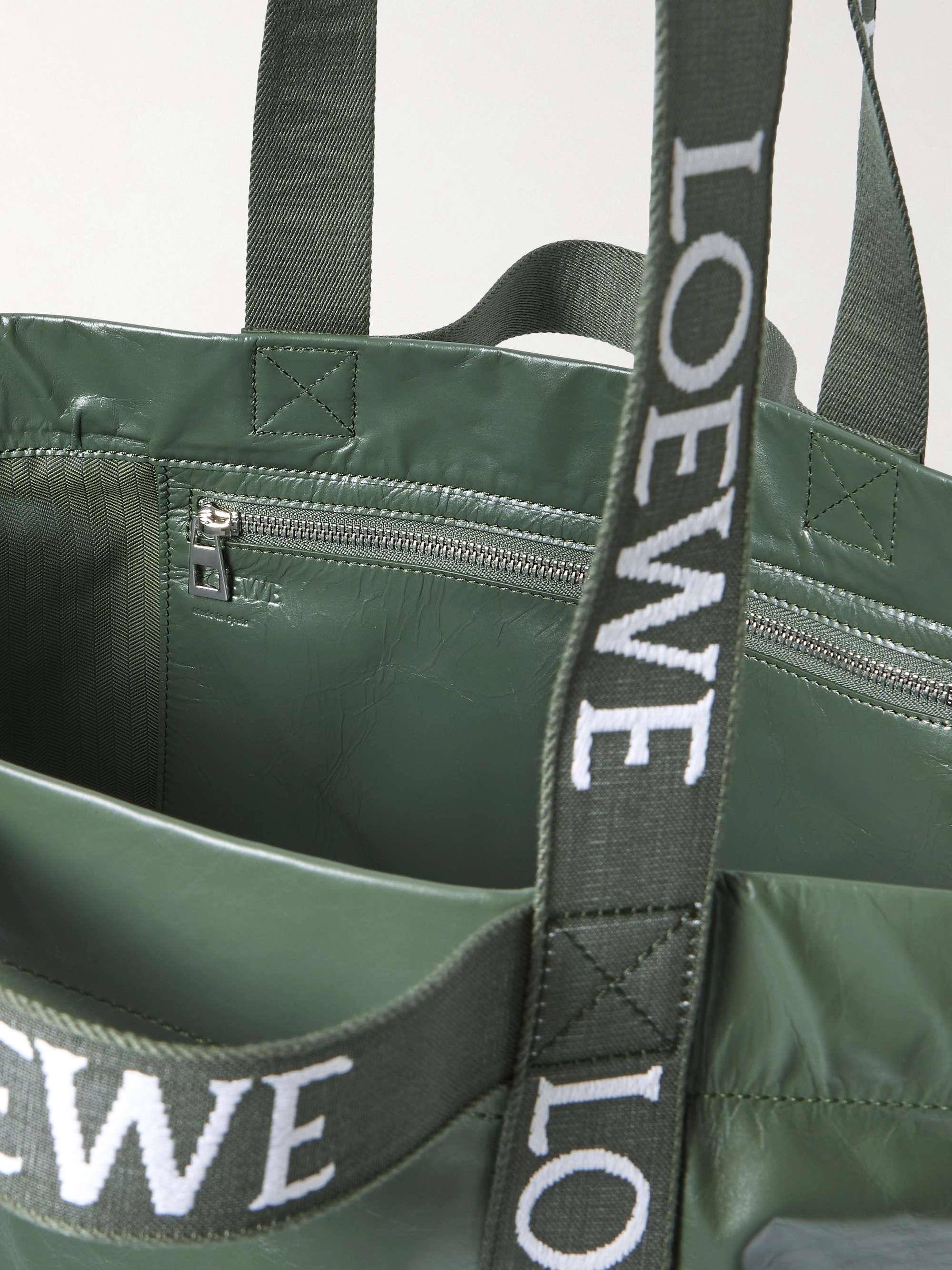 LOEWE Distressed Leather Tote Bag