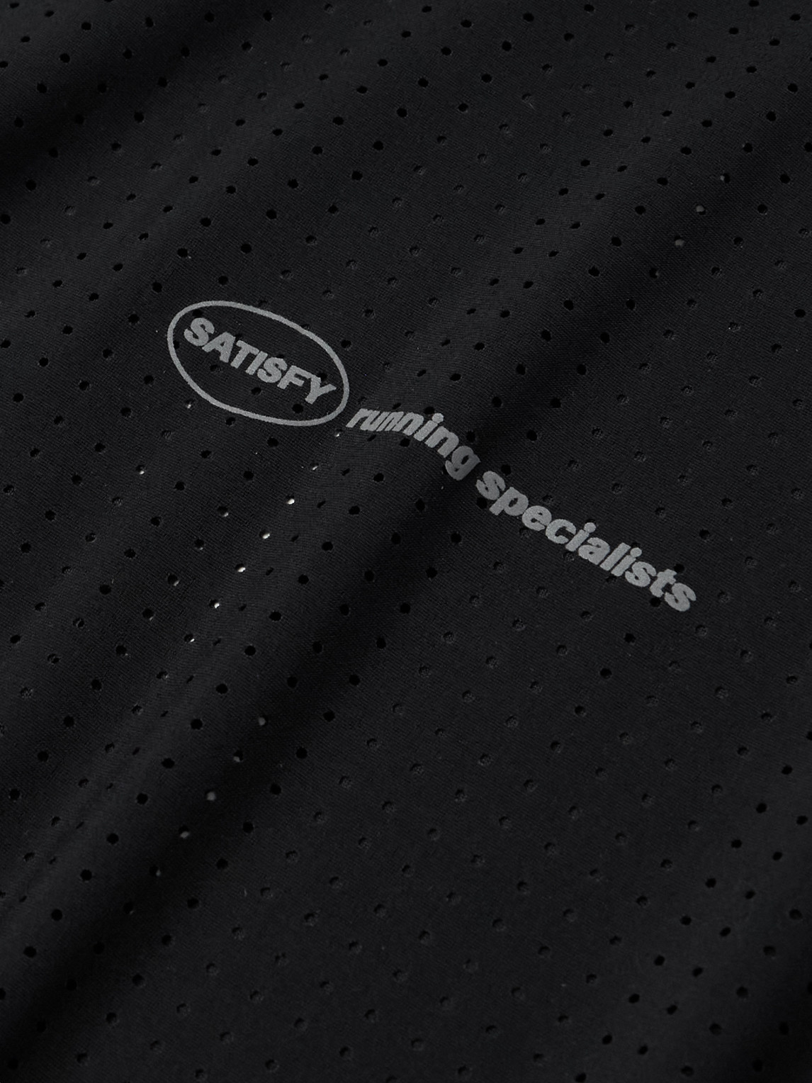 Shop Satisfy Embellished Logo-print Appliquéd Space‑o™ Tank Top In Black