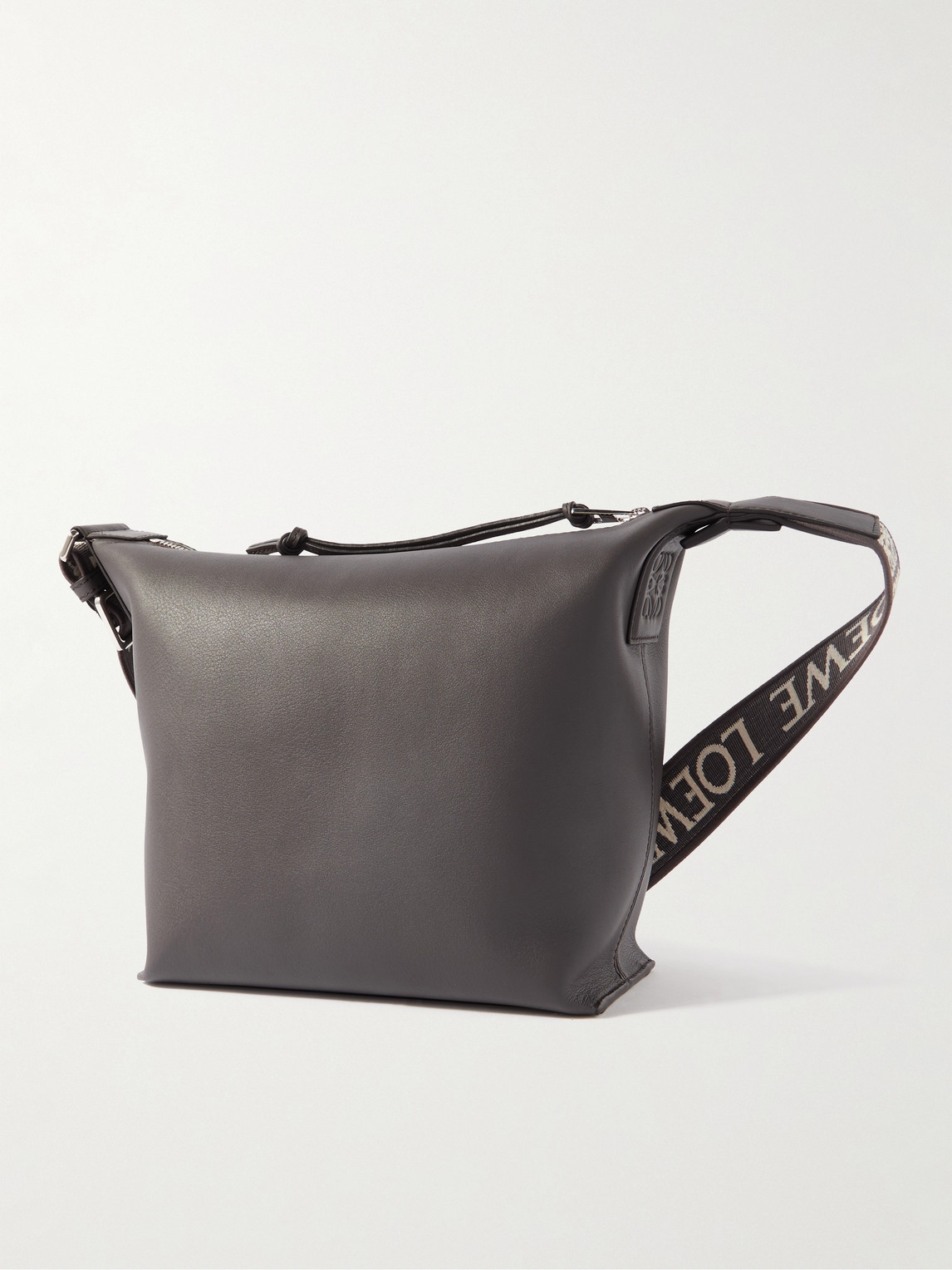 LOEWE CUBI LEATHER MESSENGER BAG
