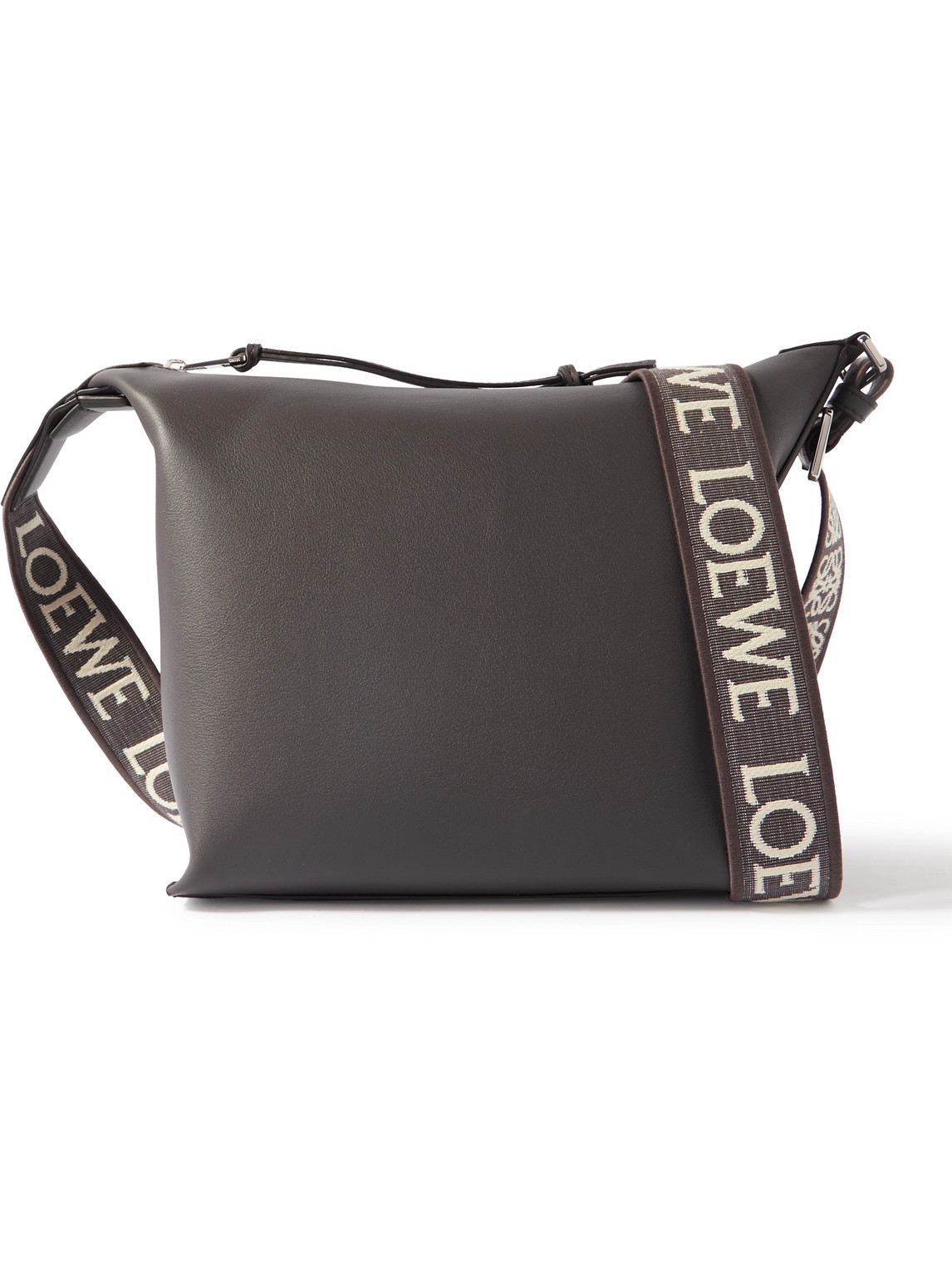 LOEWE CUBI LEATHER MESSENGER BAG