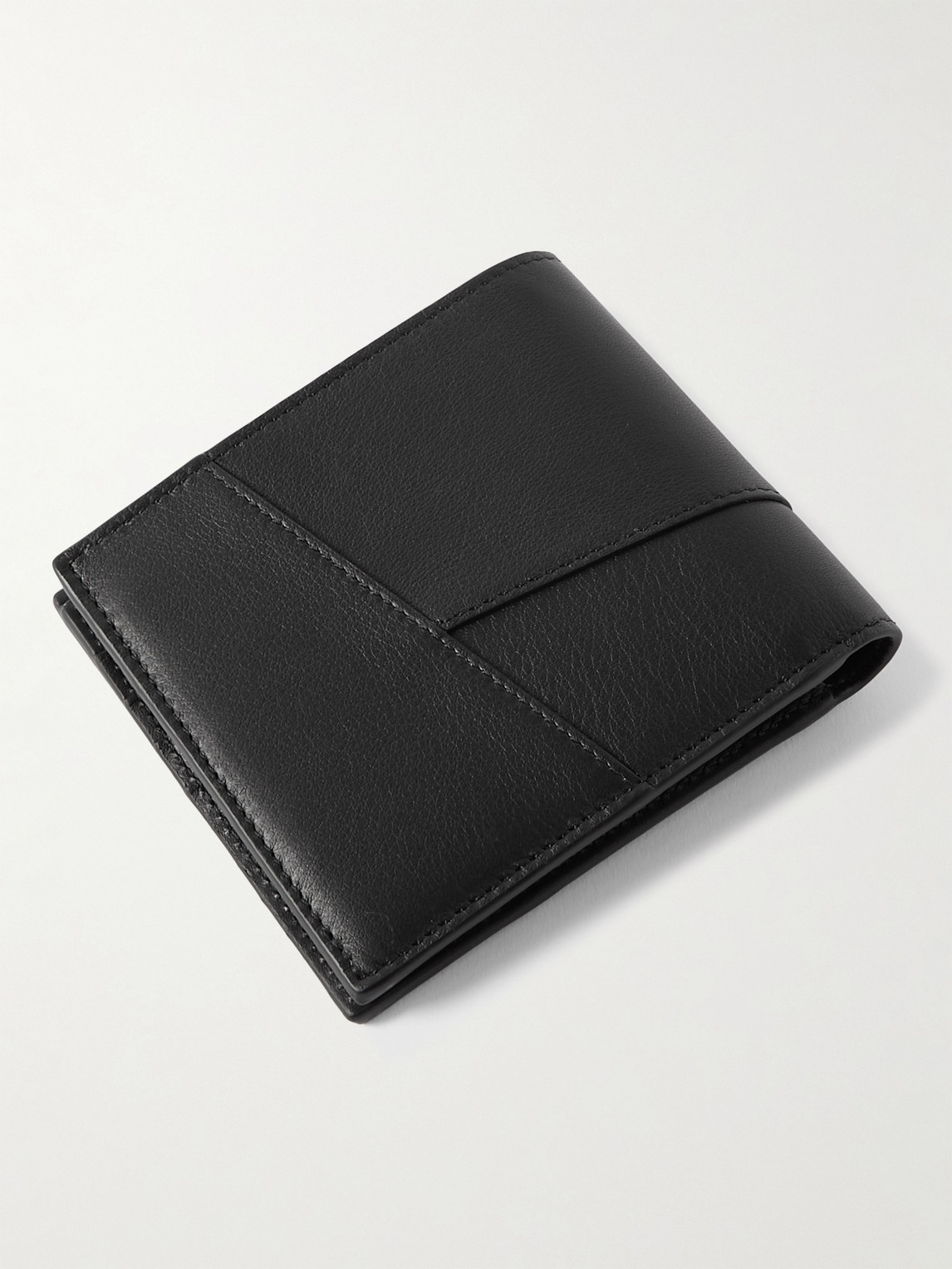 Shop Loewe Puzzle Logo-embossed Leather Billfold Wallet In Black