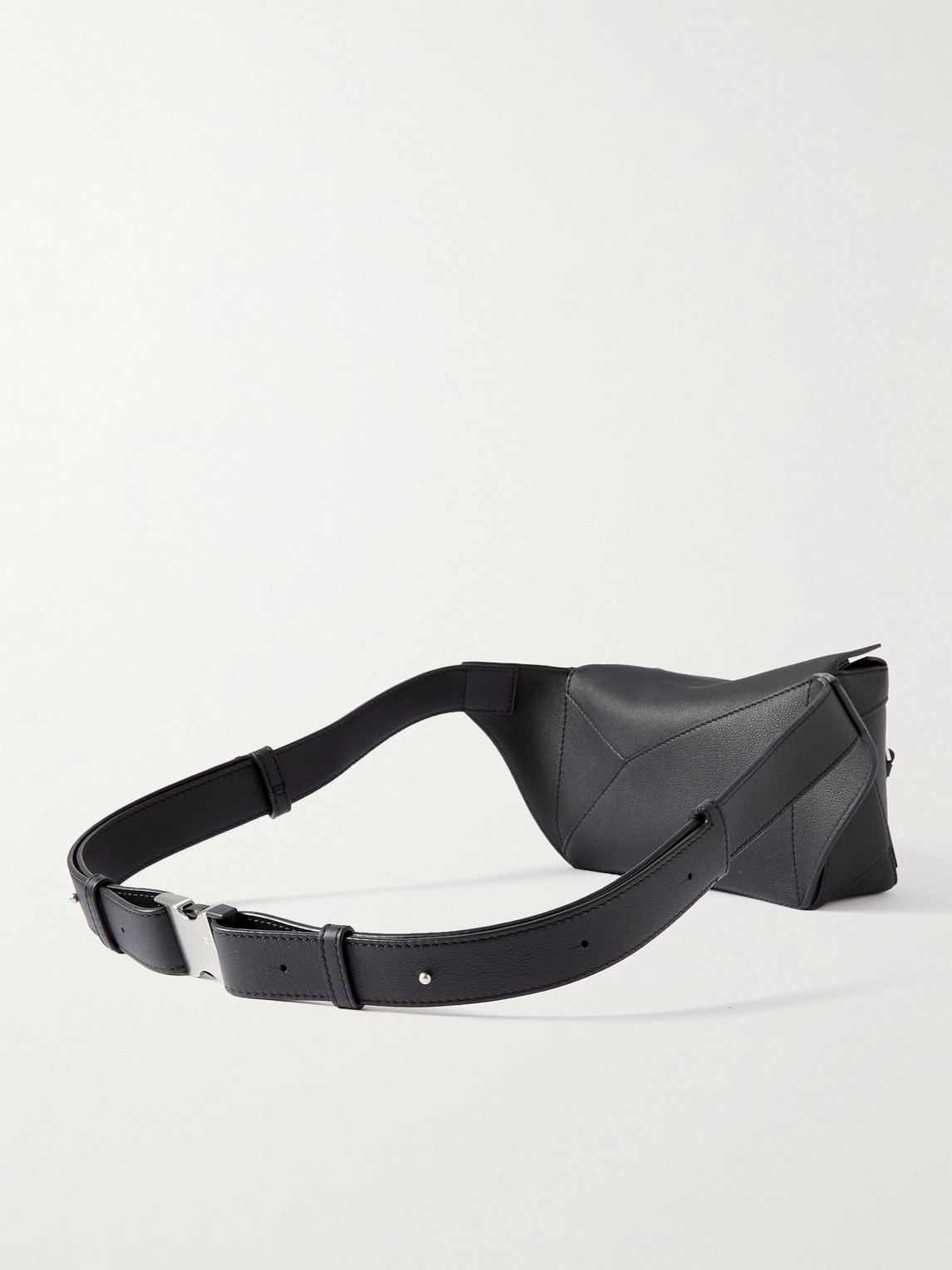 Loewe Puzzle Edge Mini Leather Belt Bag In Black