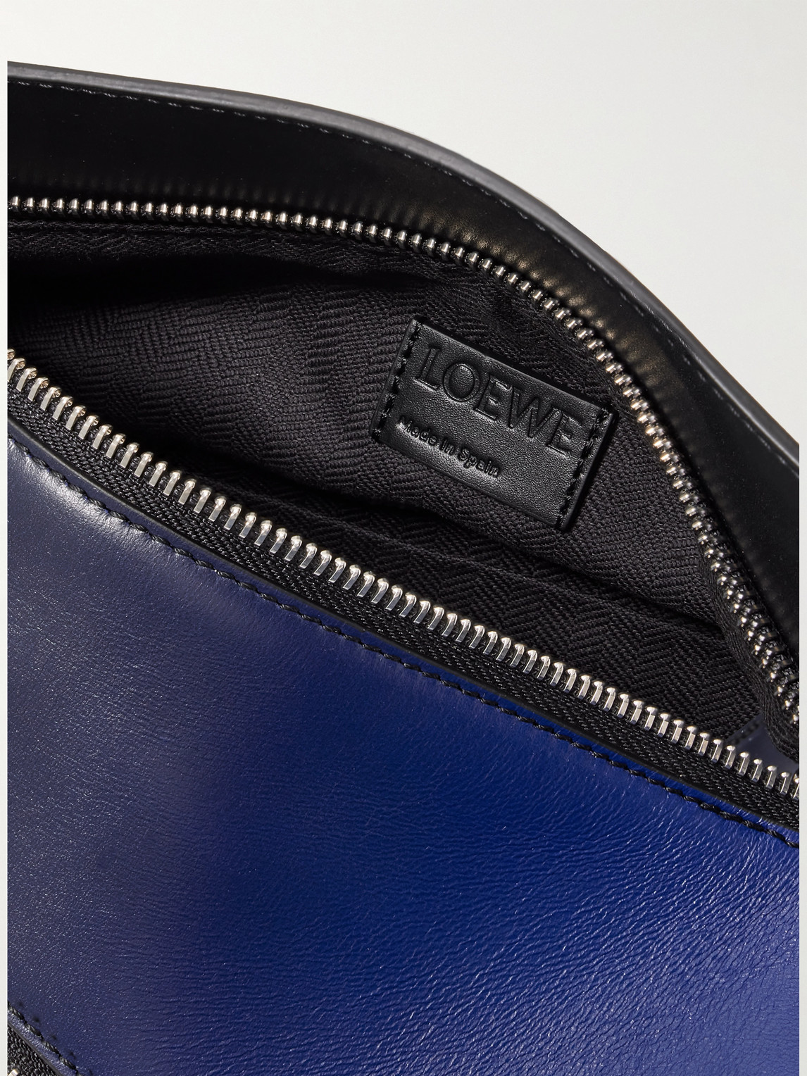 Shop Loewe Puzzle Edge Small Leather Belt Bag In Blue