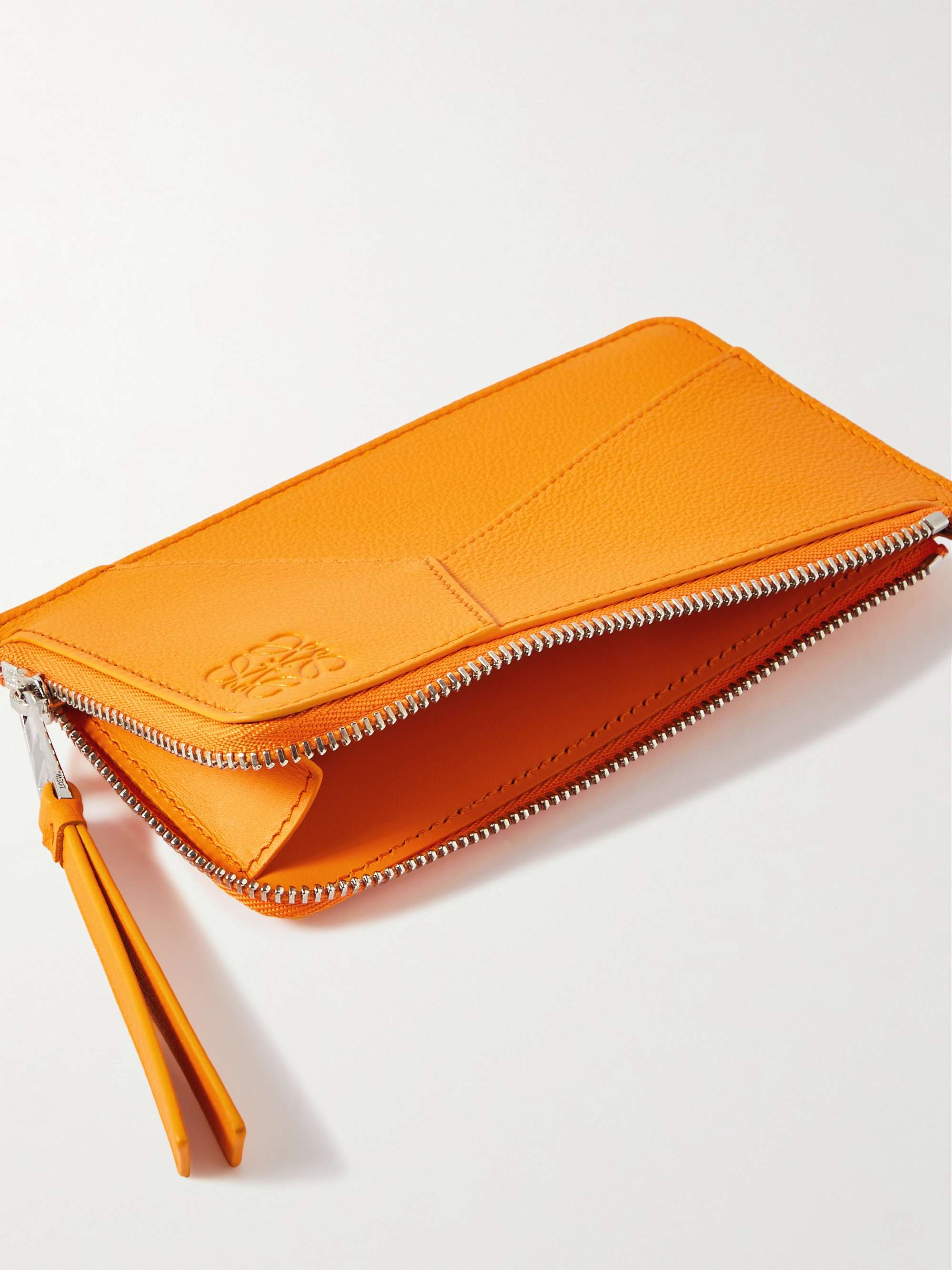 LOEWE Puzzle Logo Debossed Leather Zipped Cardholder for Men MR